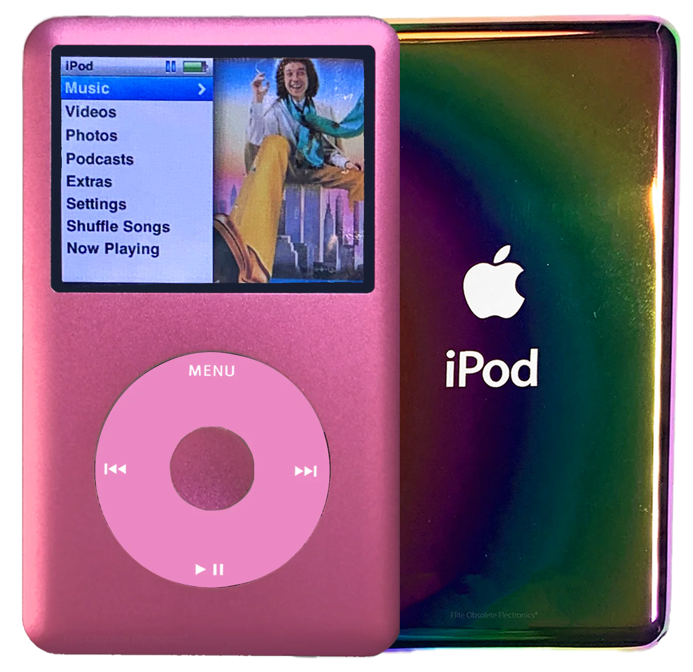 New Apple iPod Classic 6th & 7th Generation Pink Metal / Light Pink / Pink Metal (Rainbow)