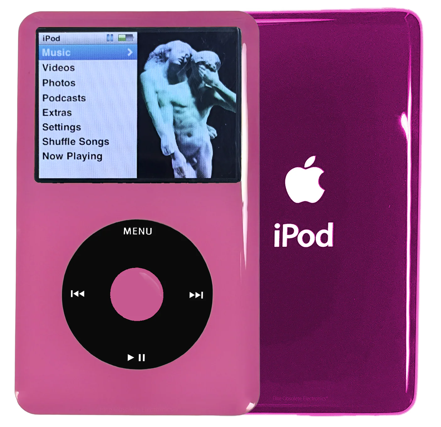 New Apple iPod Classic 6th & 7th Generation Pink Plastic / Black / Pink Plastic (Hyper Pink)