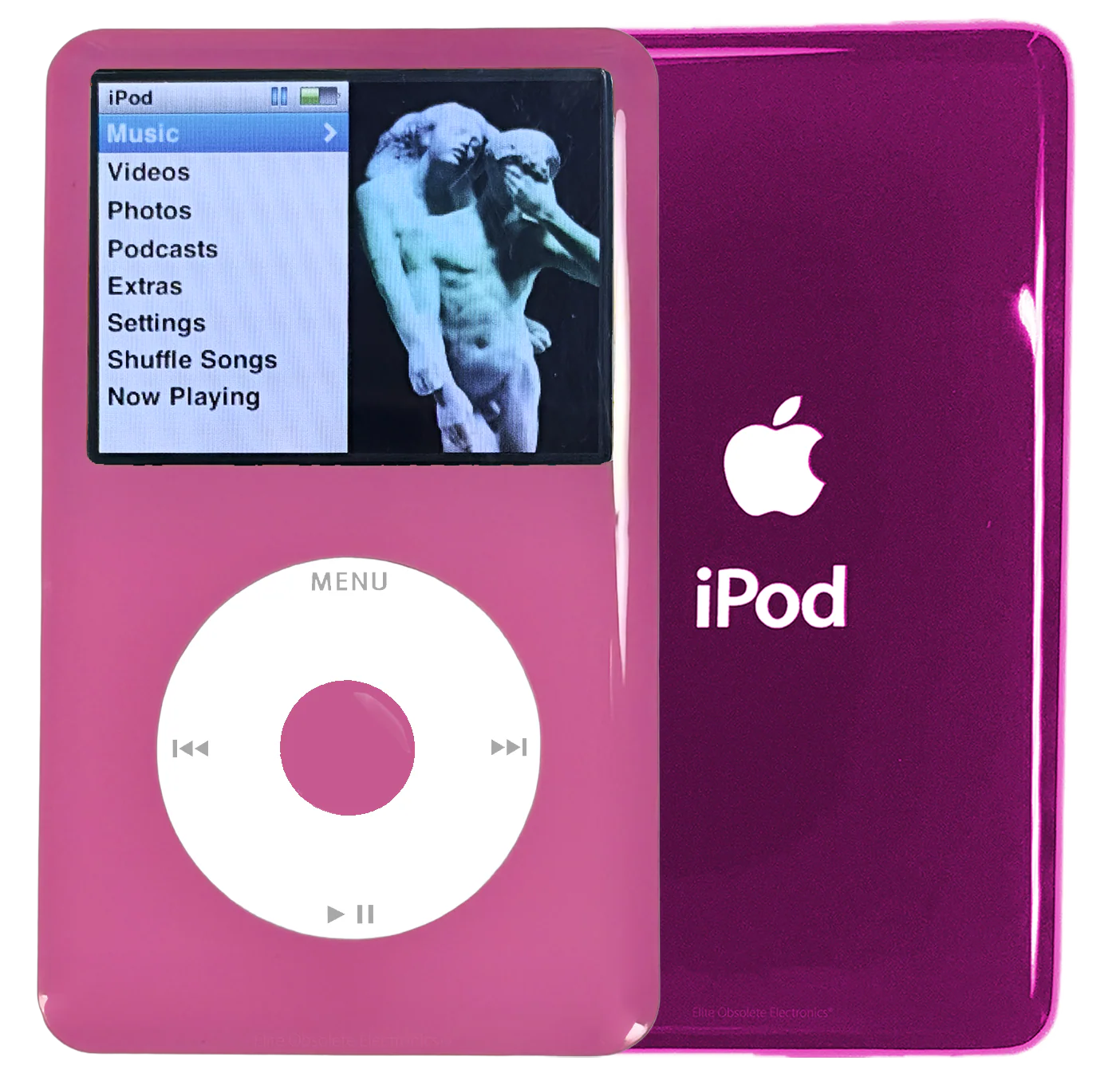 New Apple iPod Classic 6th & 7th Generation Pink Plastic / White / Pink Plastic (Hyper Pink)