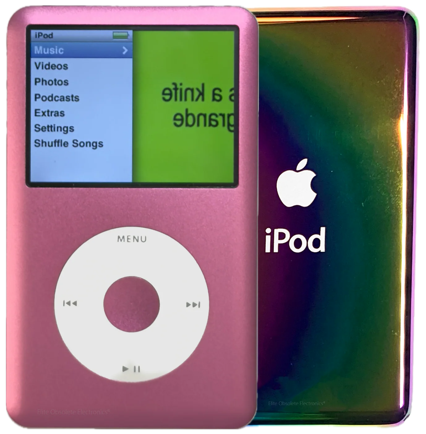 New Apple iPod Classic 6th & 7th Generation Pink Metal / White / Pink Metal (Rainbow)