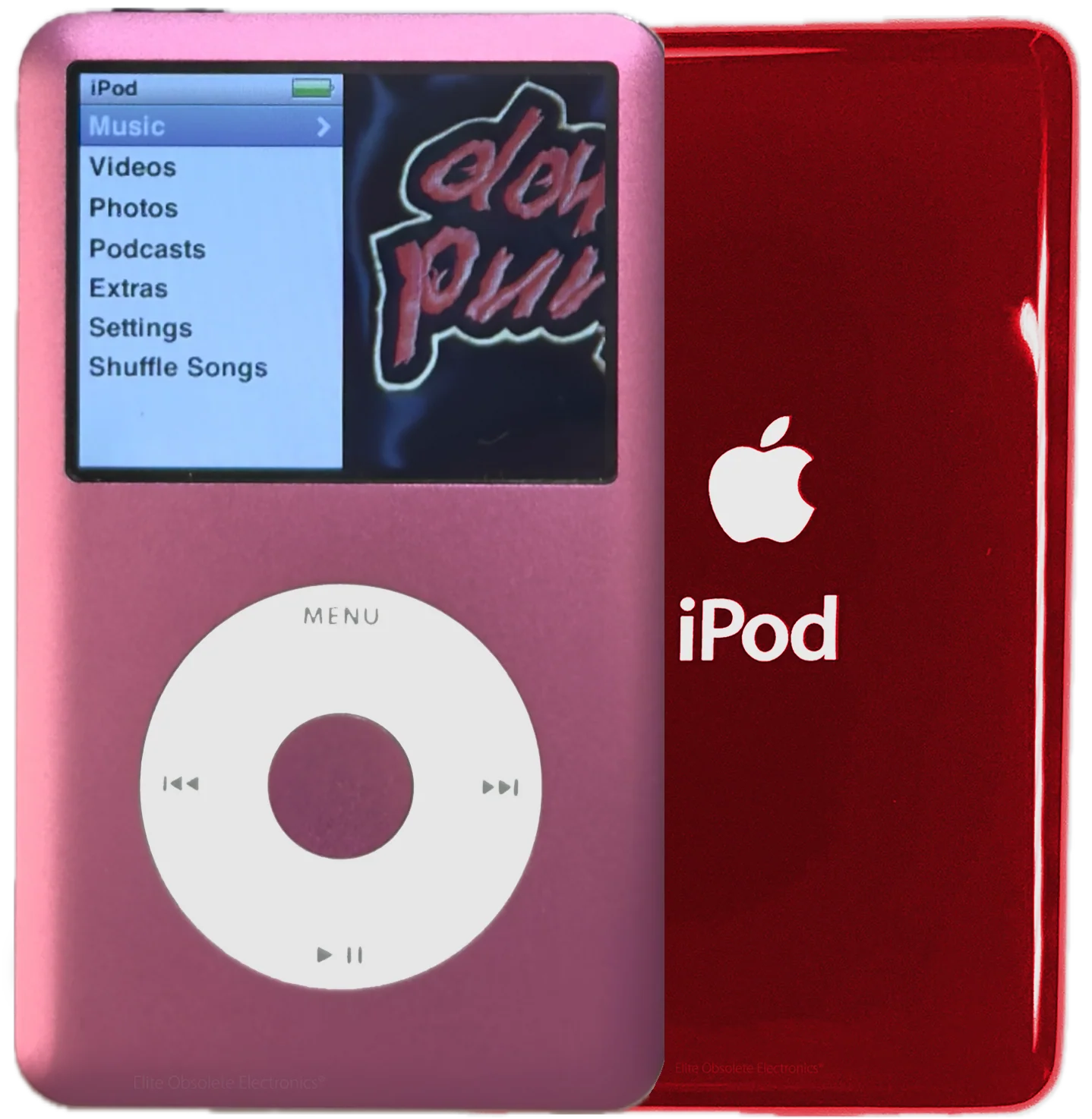 New Apple iPod Classic 6th & 7th Generation Pink Metal / White / Pink Metal (Sangria Red)