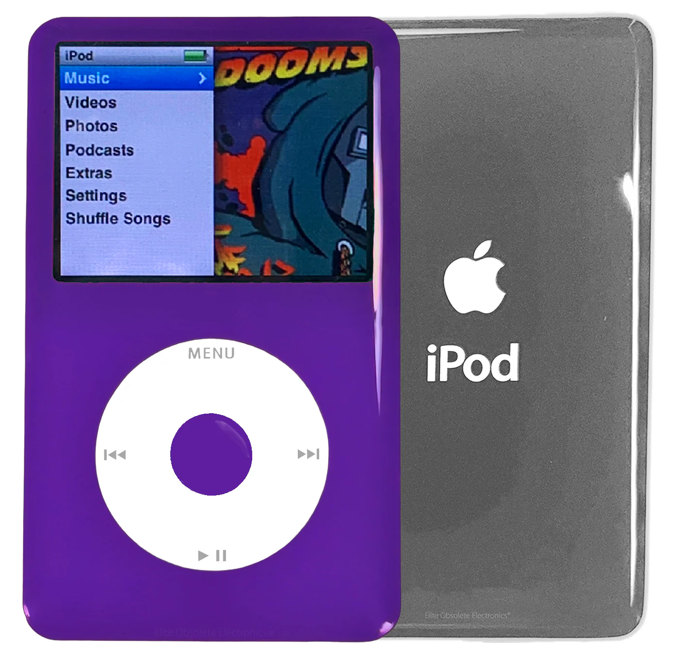 New Apple iPod Classic 6th & 7th Generation Purple Plastic / White / Purple Plastic (Sliver)