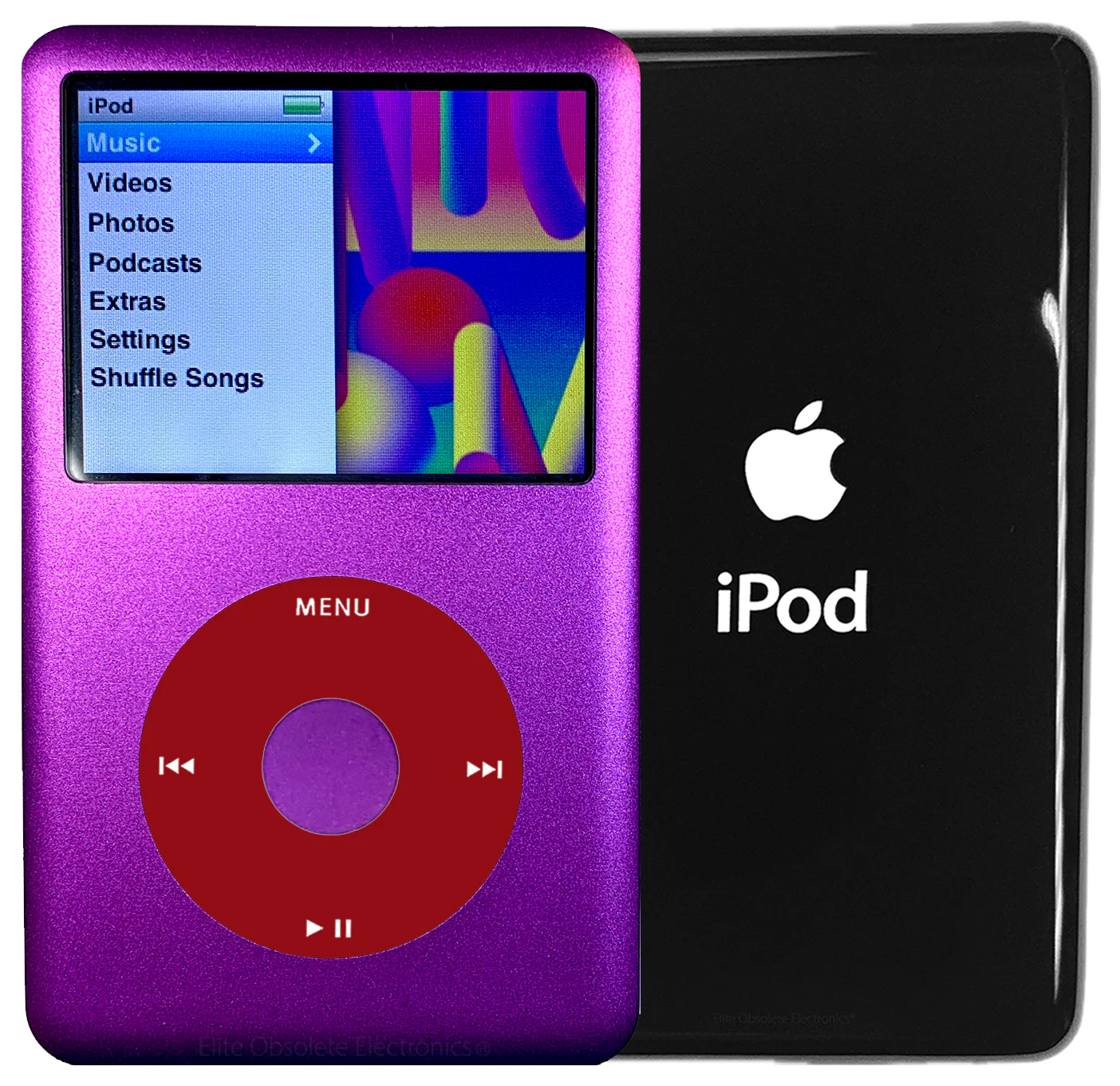 New Apple iPod Classic 6th & 7th Generation Purple Metal / Red / Purple Metal (Black)