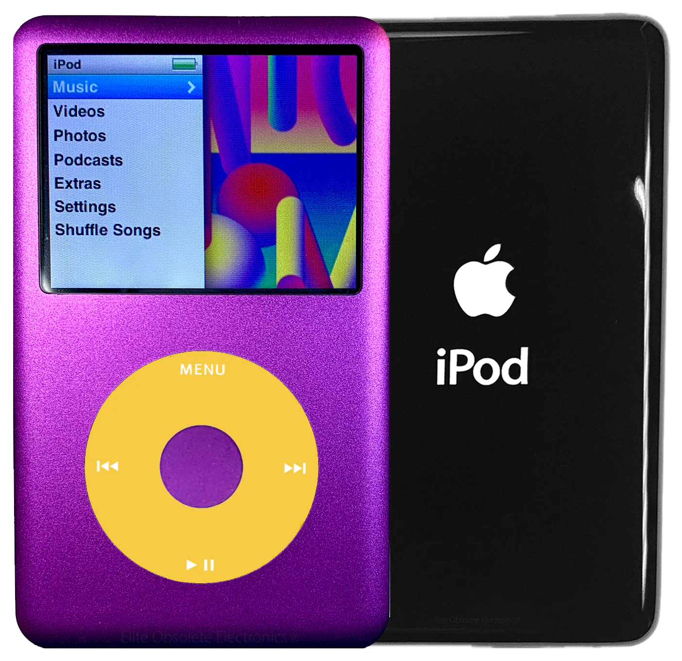New Apple iPod Classic 6th & 7th Generation Purple Metal / Yellow / Purple Metal (Black)