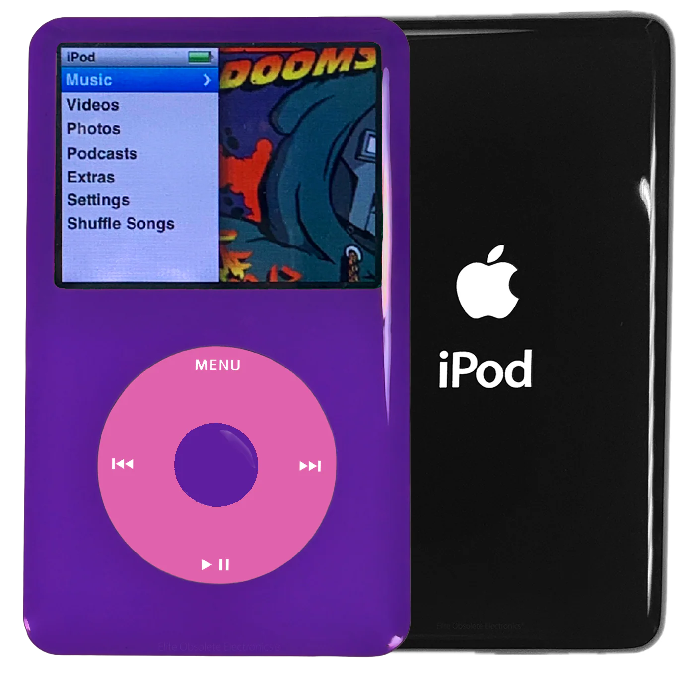 New Apple iPod Classic 6th & 7th Generation Purple Plastic / Light Pink / Purple Plastic (Black)