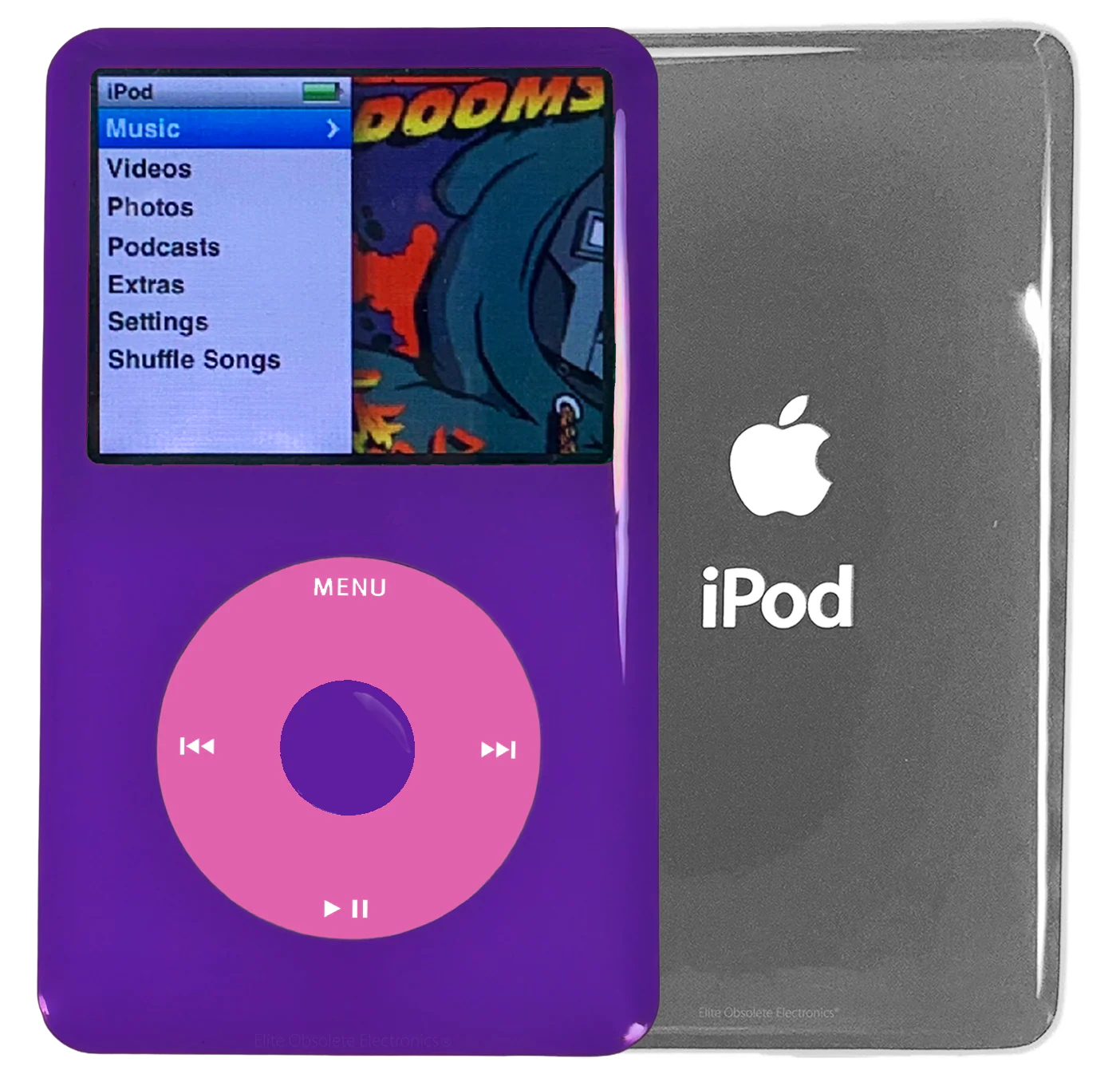 New Apple iPod Classic 6th & 7th Generation Purple Plastic / Light Pink / Purple Plastic (Sliver)