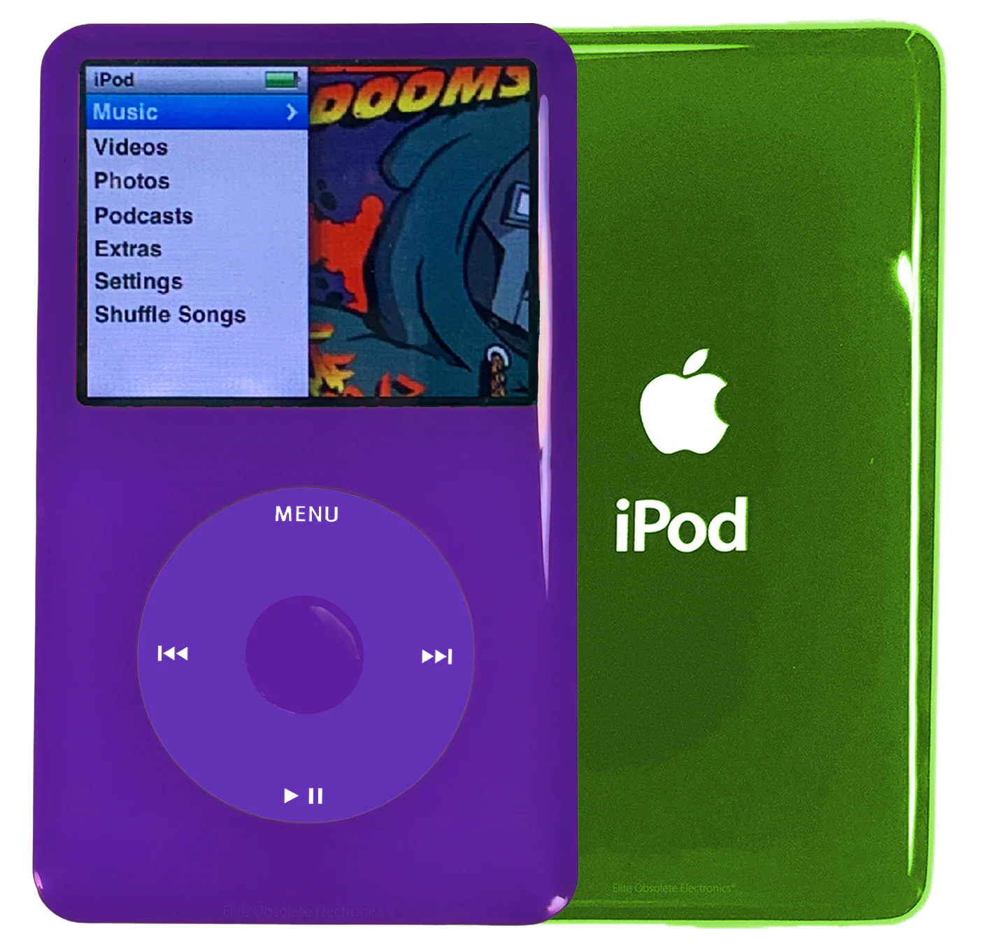 New Apple iPod Classic 6th & 7th Generation Purple Plastic / Purple / Purple Plastic (Toxic Green)