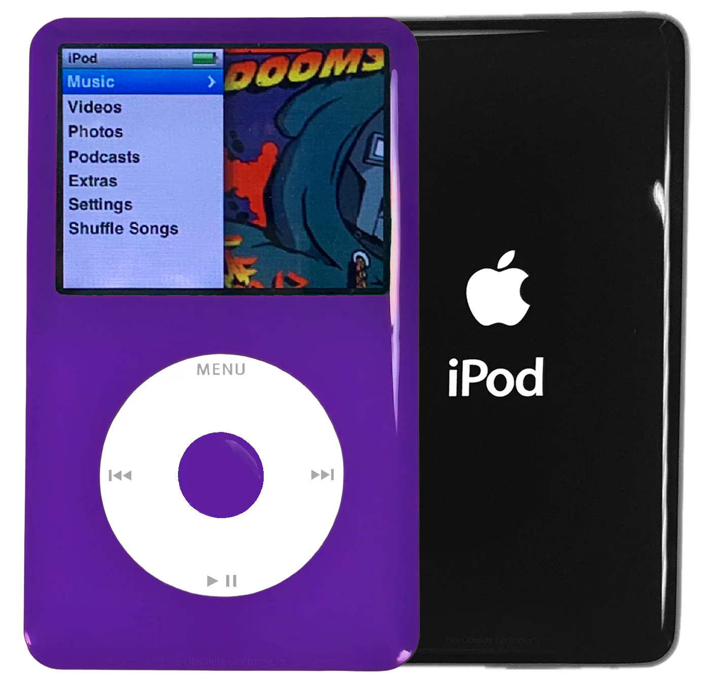 New Apple iPod Classic 6th & 7th Generation Purple Plastic / White / Purple Plastic (Black)