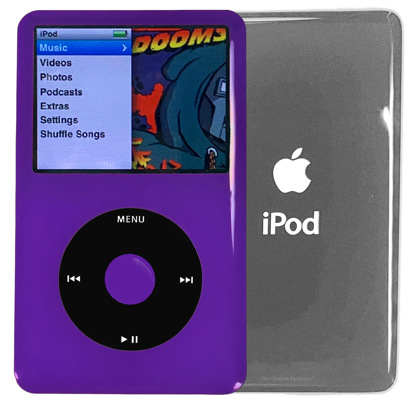 New Apple iPod Classic 6th & 7th Generation Purple Plastic / Black / Purple Plastic (Sliver)