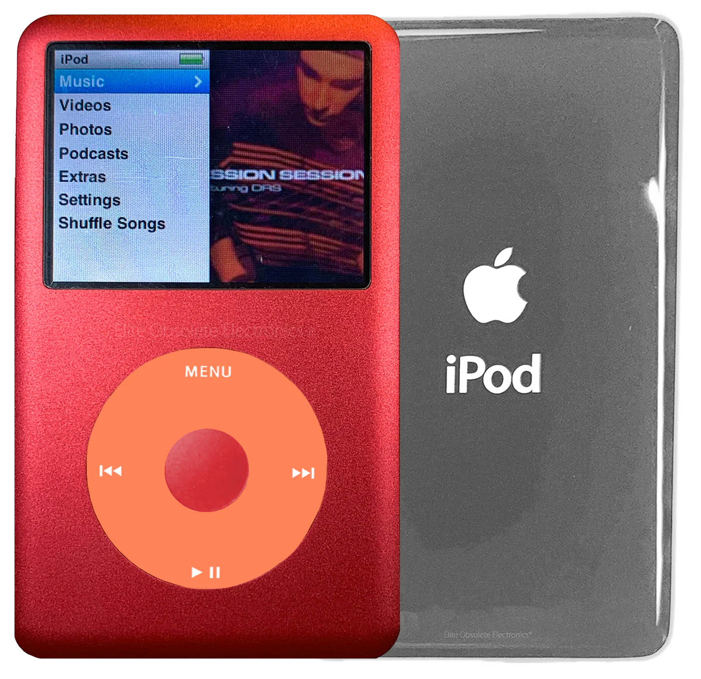New Apple iPod Classic 6th & 7th Generation Red Metal / Orange / Red Metal (Silver)
