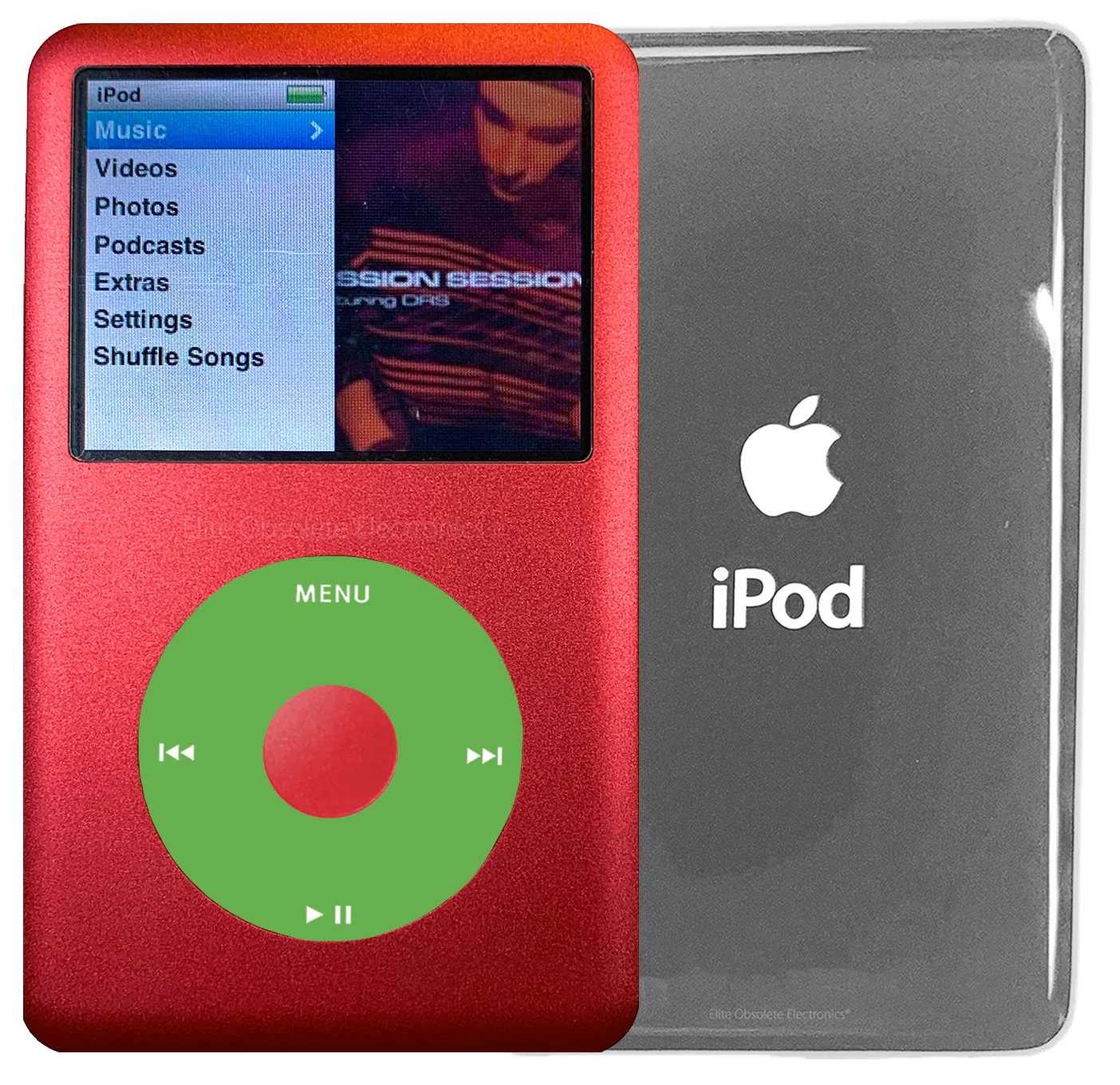 New Apple iPod Classic 6th & 7th Generation Red Metal / Light Green / Red Metal (Silver)