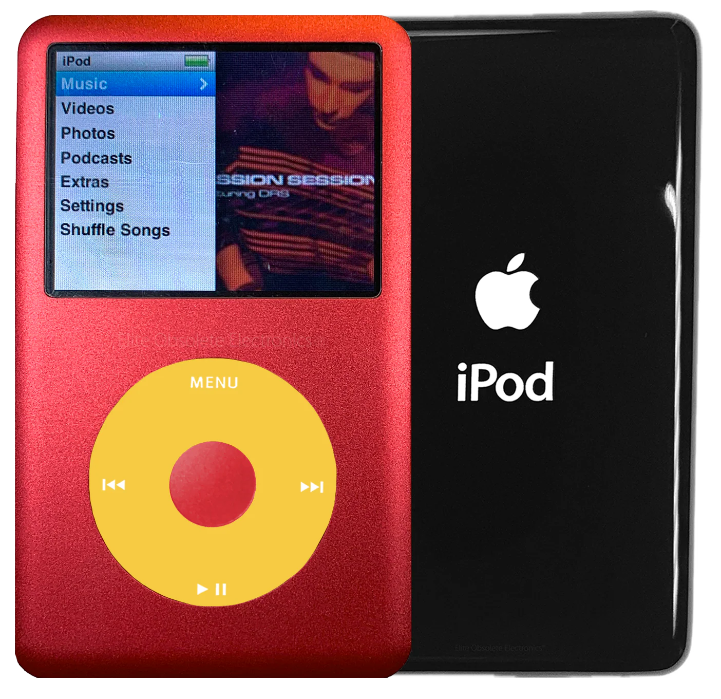 New Apple iPod Classic 6th & 7th Generation Red Metal / Yellow / Red Metal (Black)