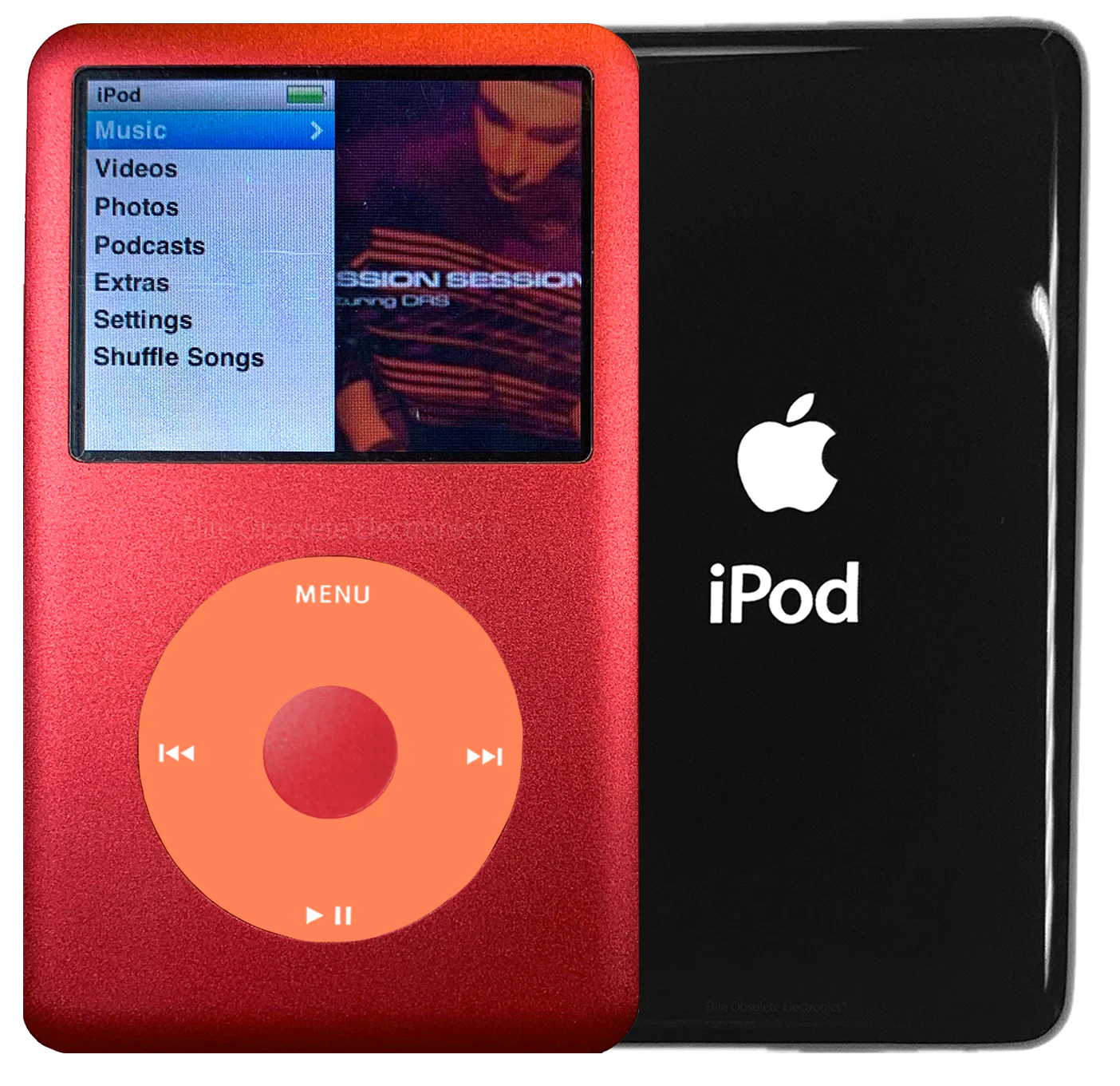 New Apple iPod Classic 6th & 7th Generation Red Metal / Orange / Red Metal (Black)