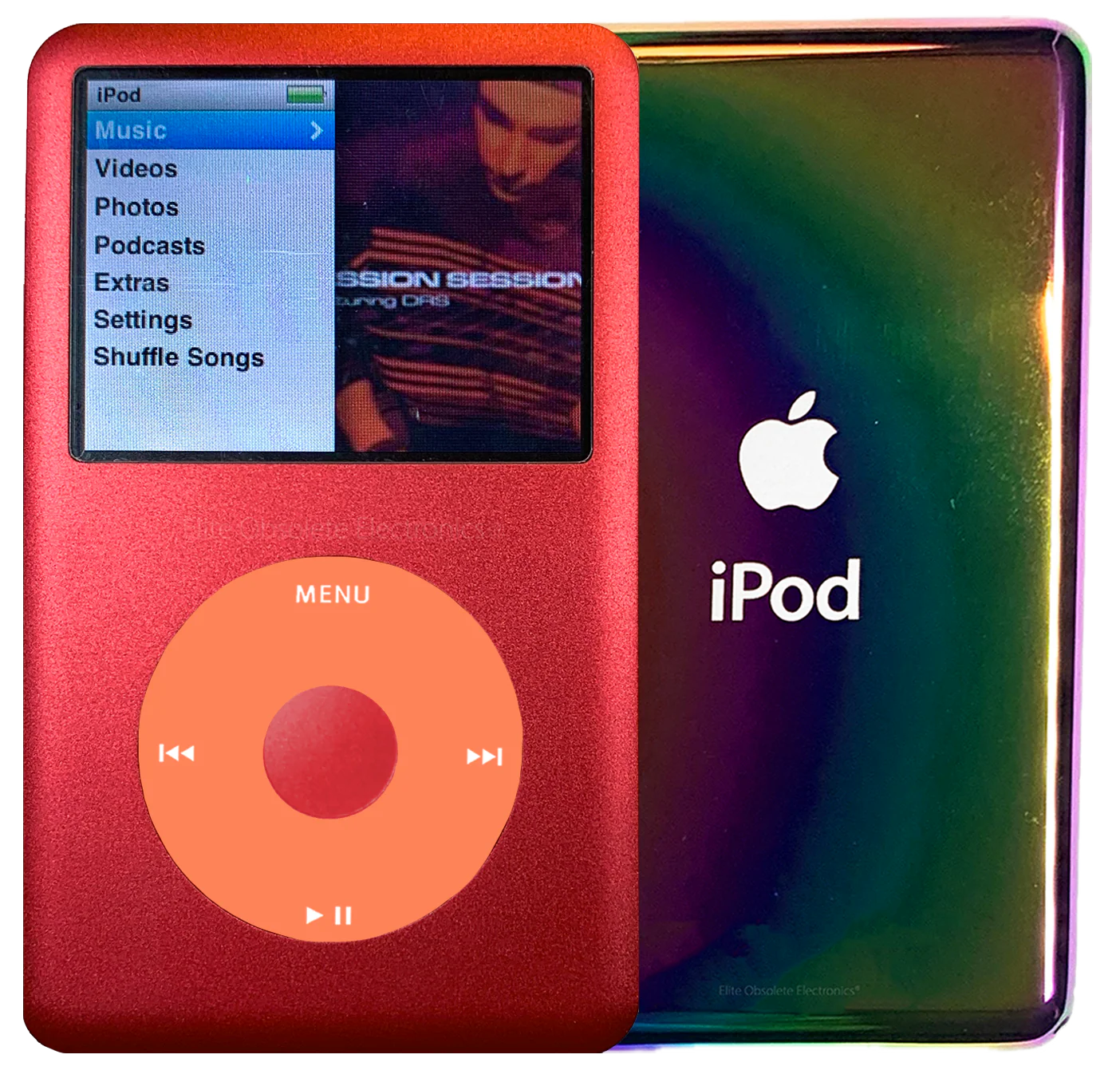 New Apple iPod Classic 6th & 7th Generation Red Metal / Orange / Red Metal (Rainbow)
