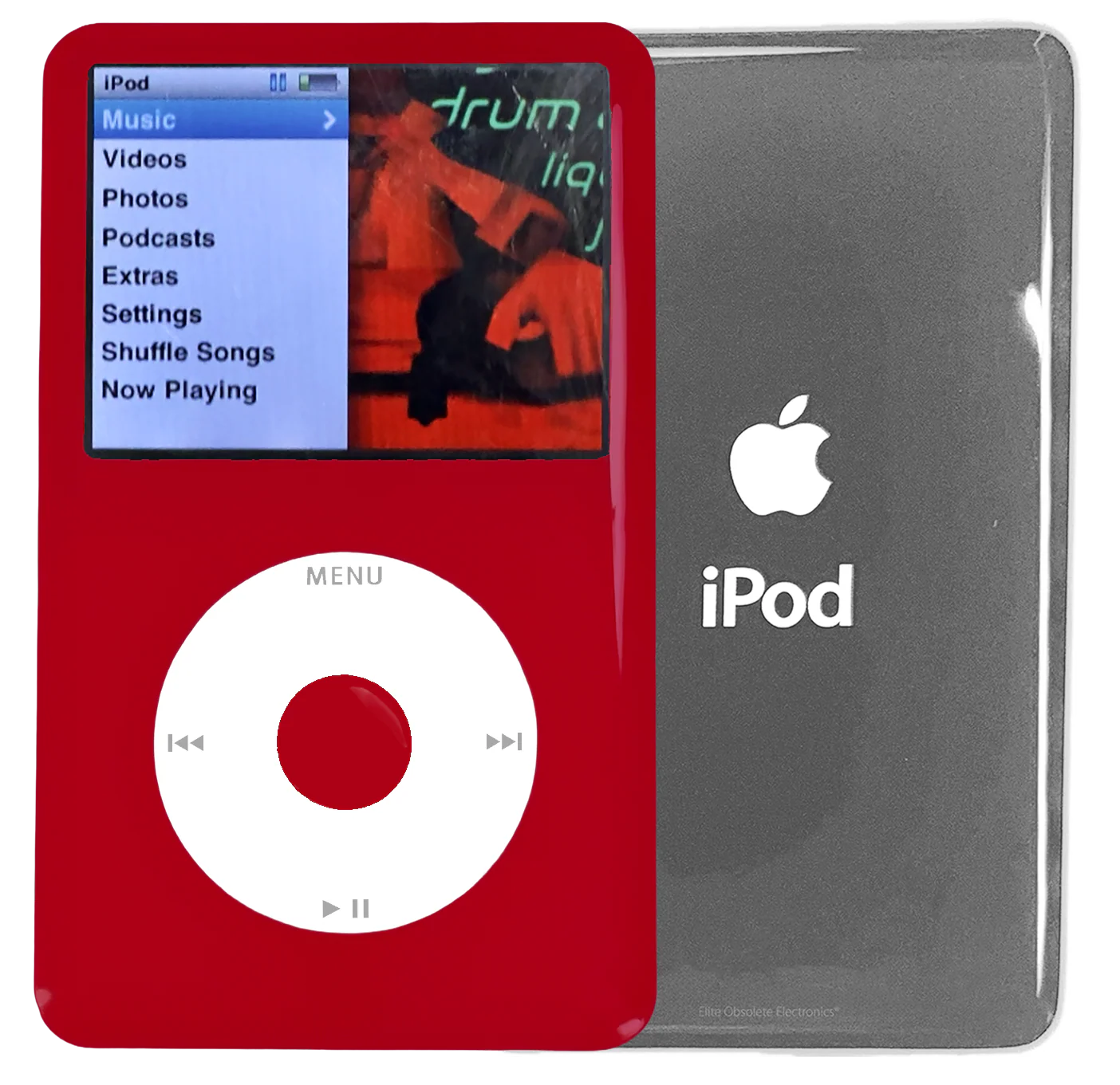 New Apple iPod Classic 6th & 7th Generation Red Plastic / White / Red Plastic (Silver)
