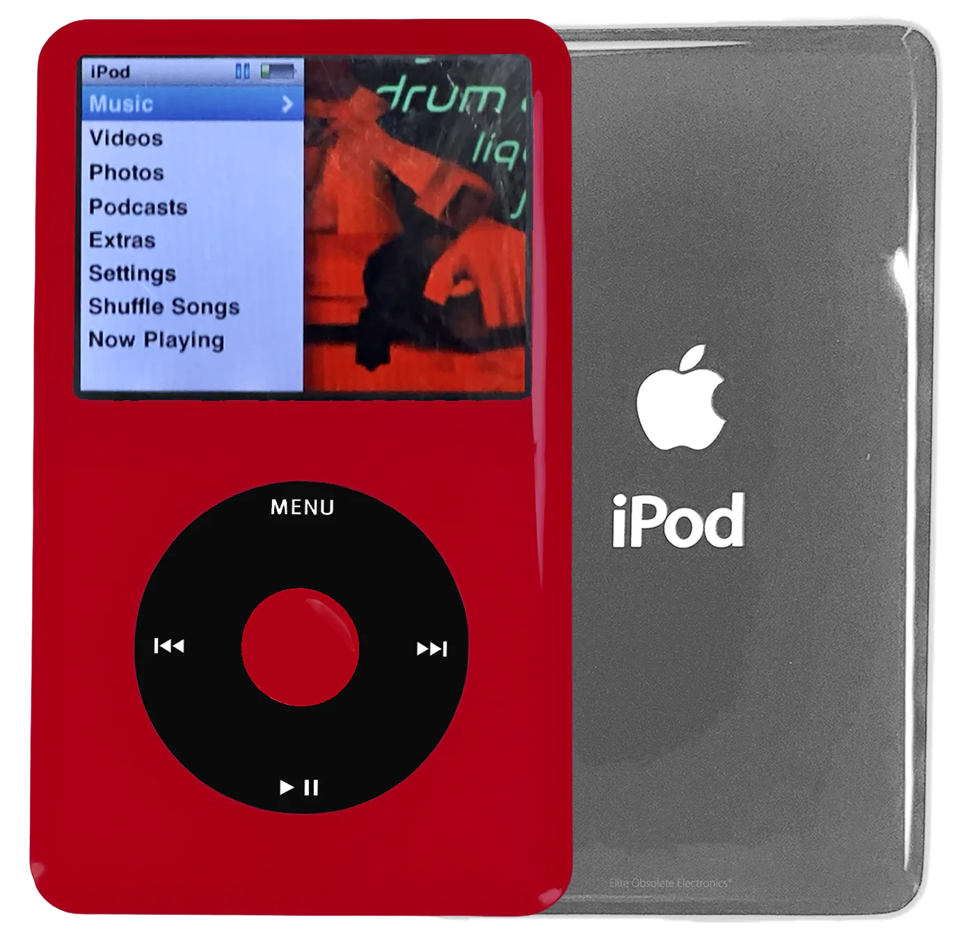New Apple iPod Classic 6th & 7th Generation Red Plastic / Black / Red Plastic (Silver)