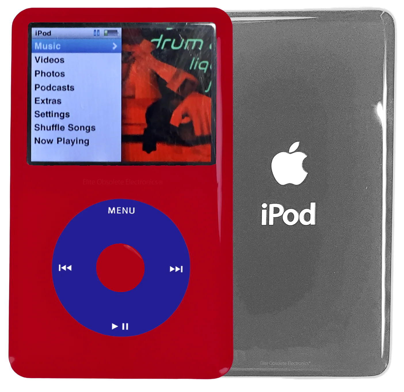 New Apple iPod Classic 6th & 7th Generation Red Plastic / Blue / Red Plastic (Silver)
