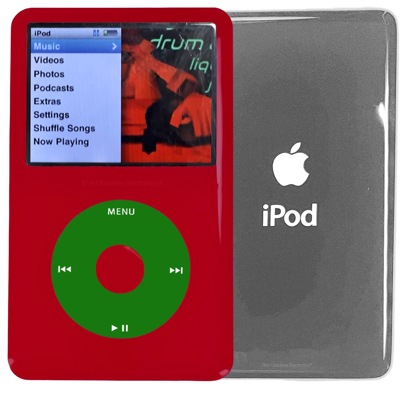 New Apple iPod Classic 6th & 7th Generation Red Plastic / Green / Red Plastic (Silver)