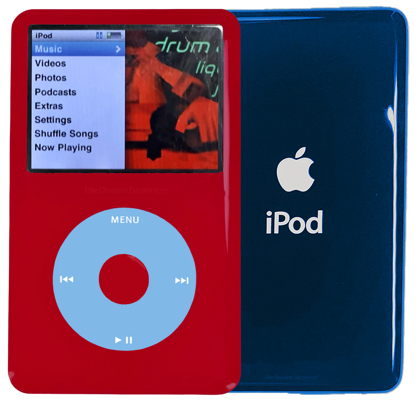 New Apple iPod Classic 6th & 7th Generation Red Plastic / Light Blue / Red Plastic (Aqua)