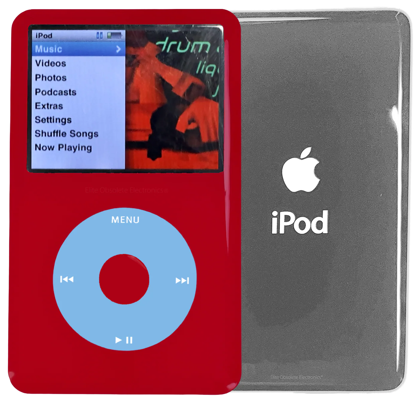 New Apple iPod Classic 6th & 7th Generation Red Plastic / Light Blue / Red Plastic (Silver)