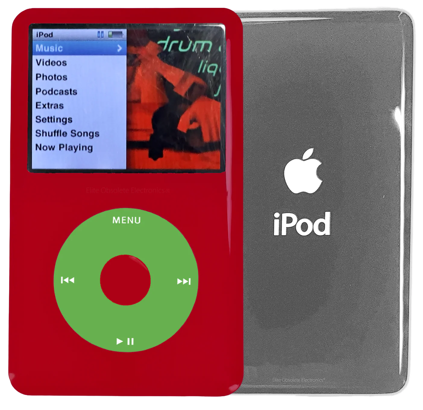 New Apple iPod Classic 6th & 7th Generation Red Plastic / Light Green / Red Plastic (Silver)