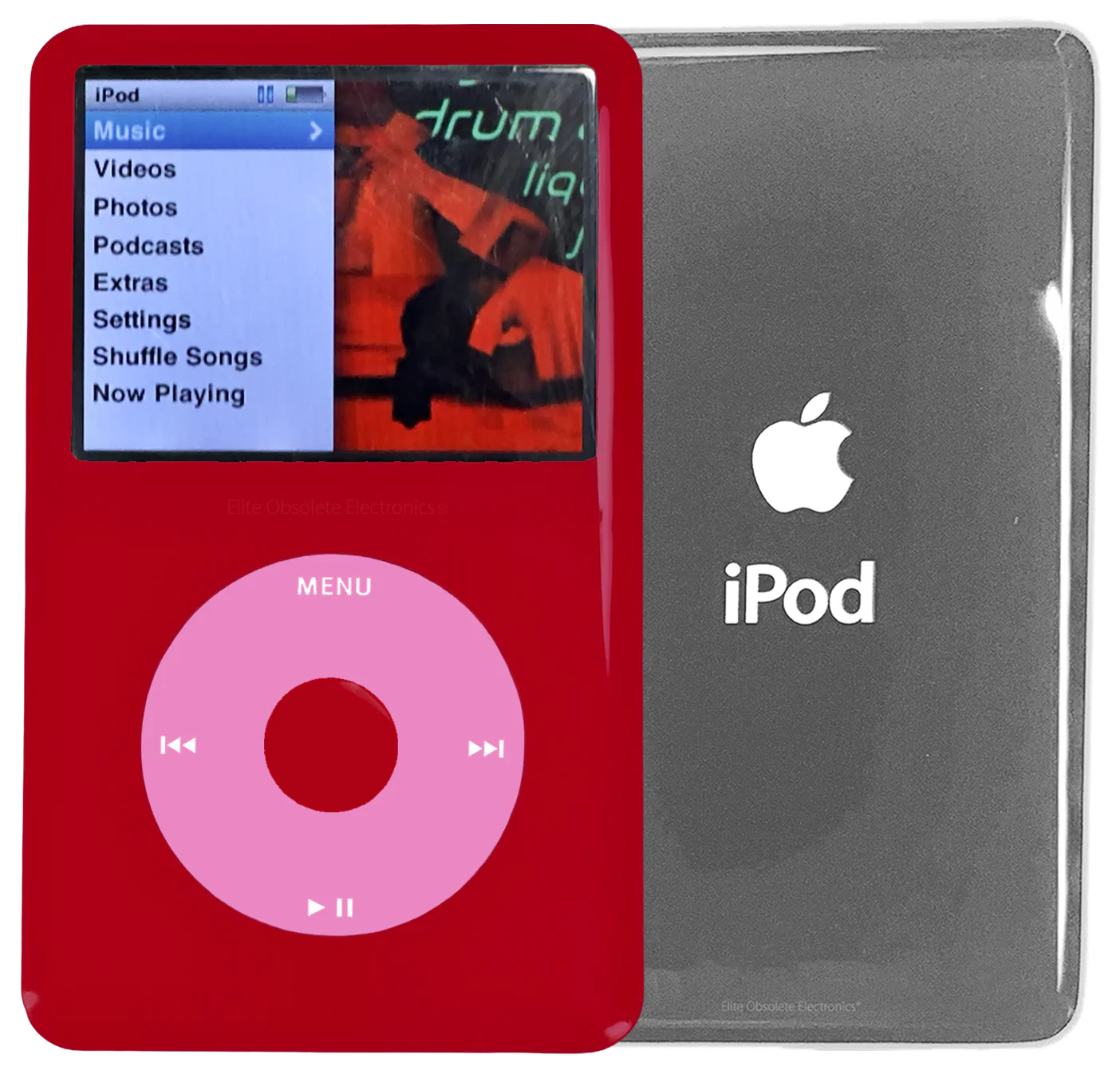 New Apple iPod Classic 6th & 7th Generation Red Plastic / Light Pink / Red Plastic (Silver)