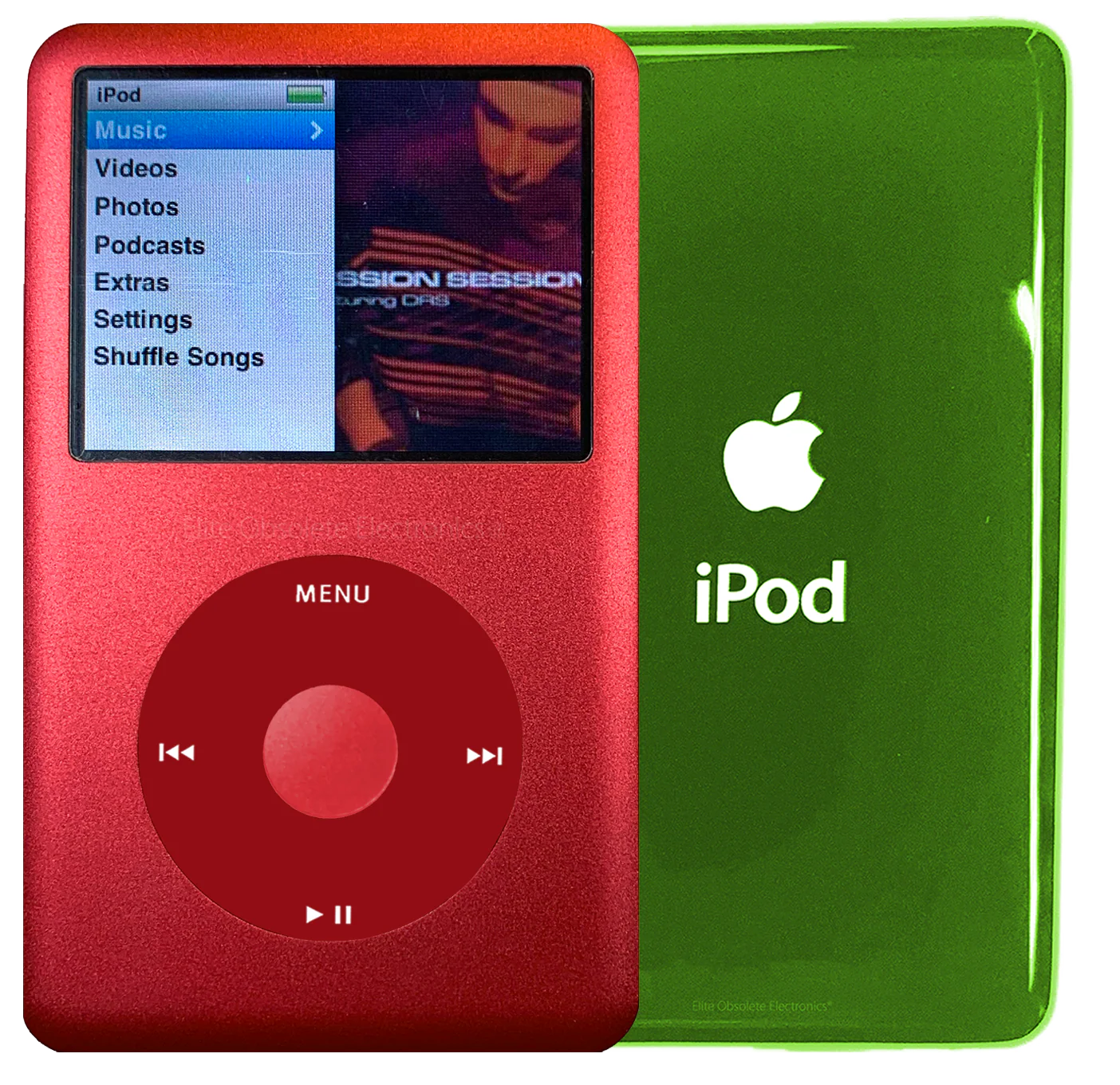 New Apple iPod Classic 6th & 7th Generation Red Metal / Red / Red Metal (Toxic Green)