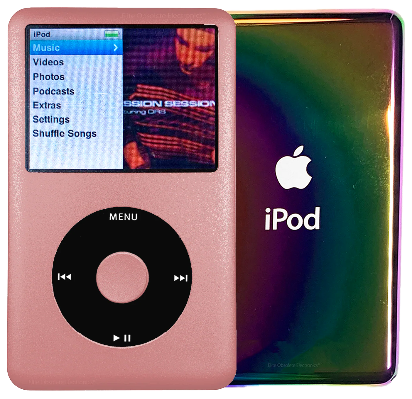 New Apple iPod Classic 6th & 7th Generation Rose Gold Metal / Black / Rose Gold Metal (Rainbow)