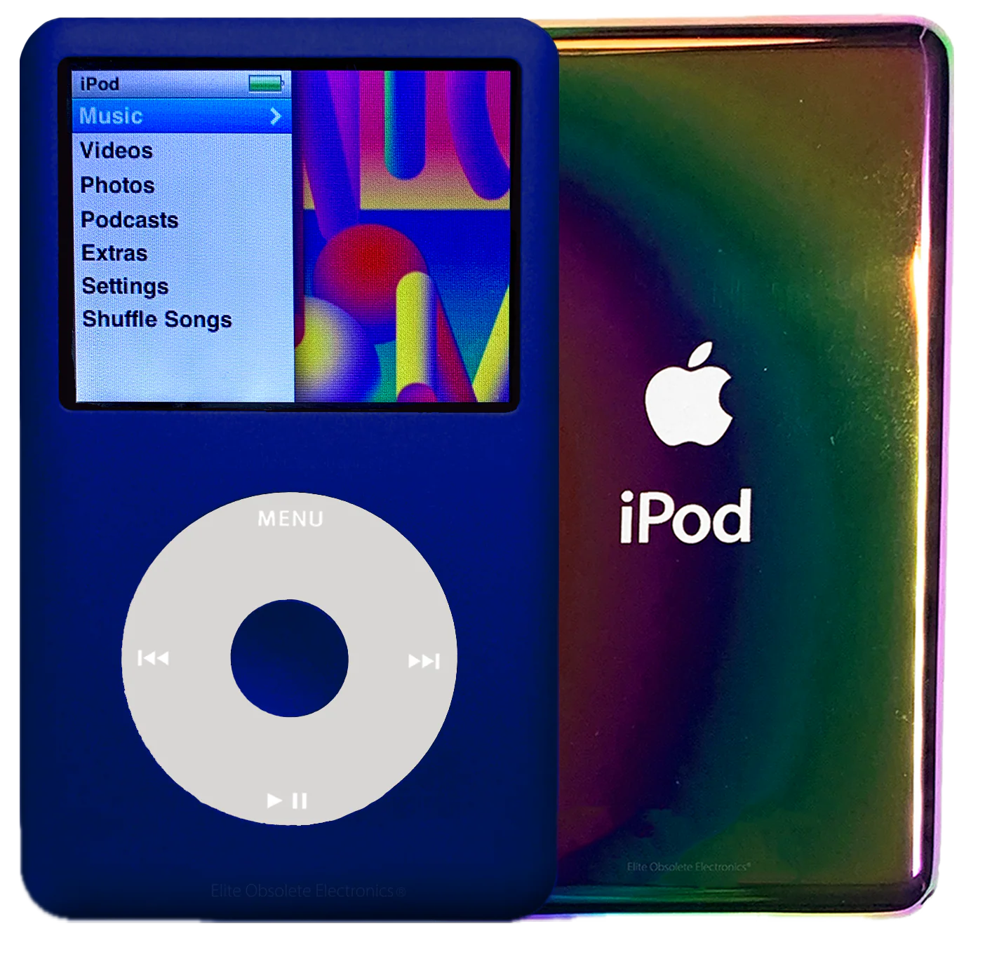 New Apple iPod Classic 6th & 7th Generation Sapphire Blue / Grey / Sapphire Blue (Rainbow)