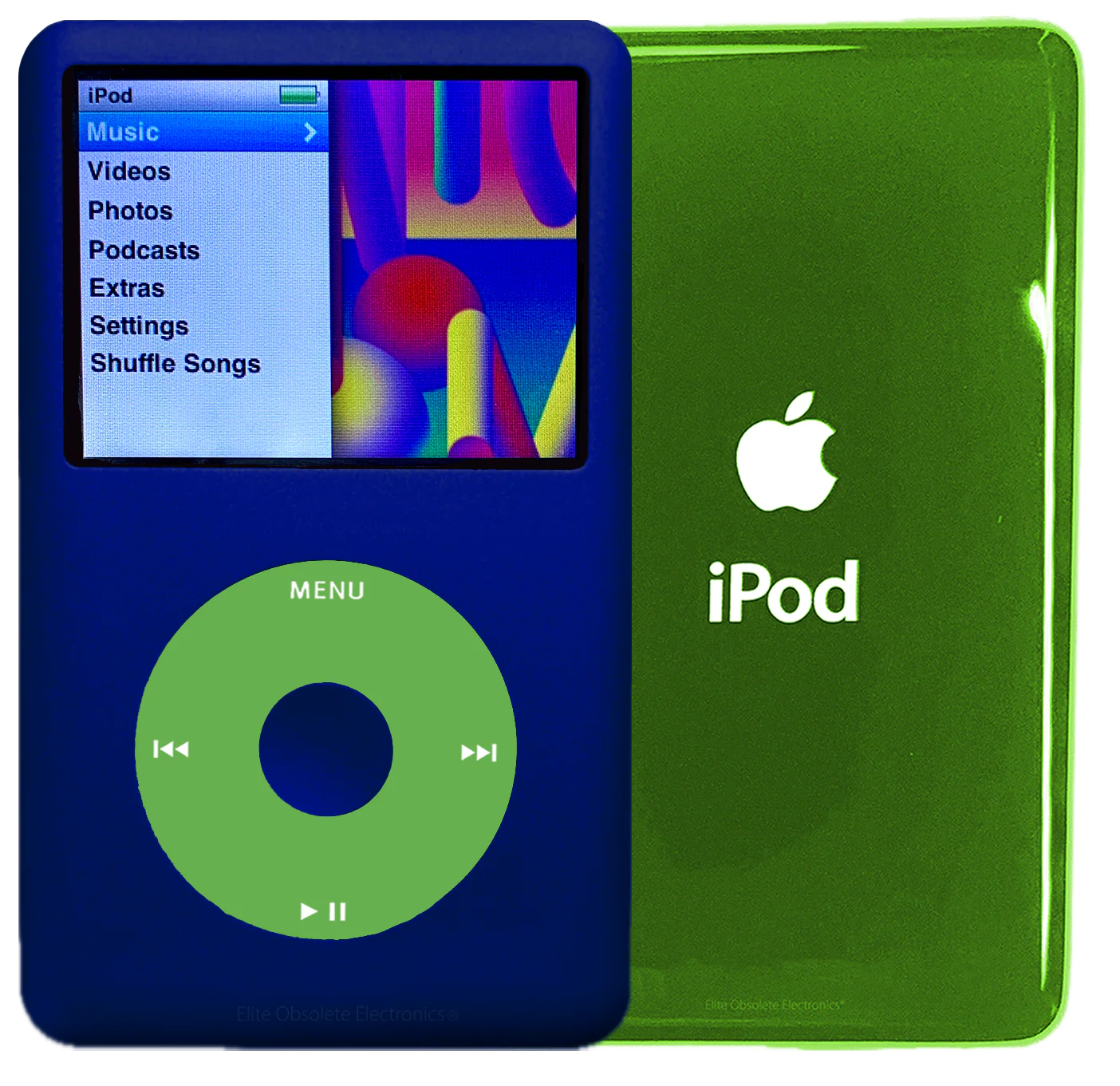 New Apple iPod Classic 6th & 7th Generation Sapphire Blue / Light Green / Sapphire Blue (Toxic Green)