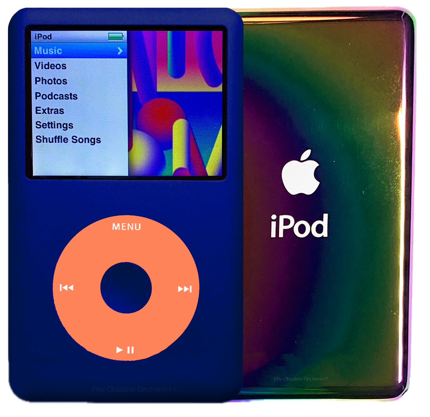 New Apple iPod Classic 6th & 7th Generation Sapphire Blue / Orange / Sapphire Blue (Rainbow)