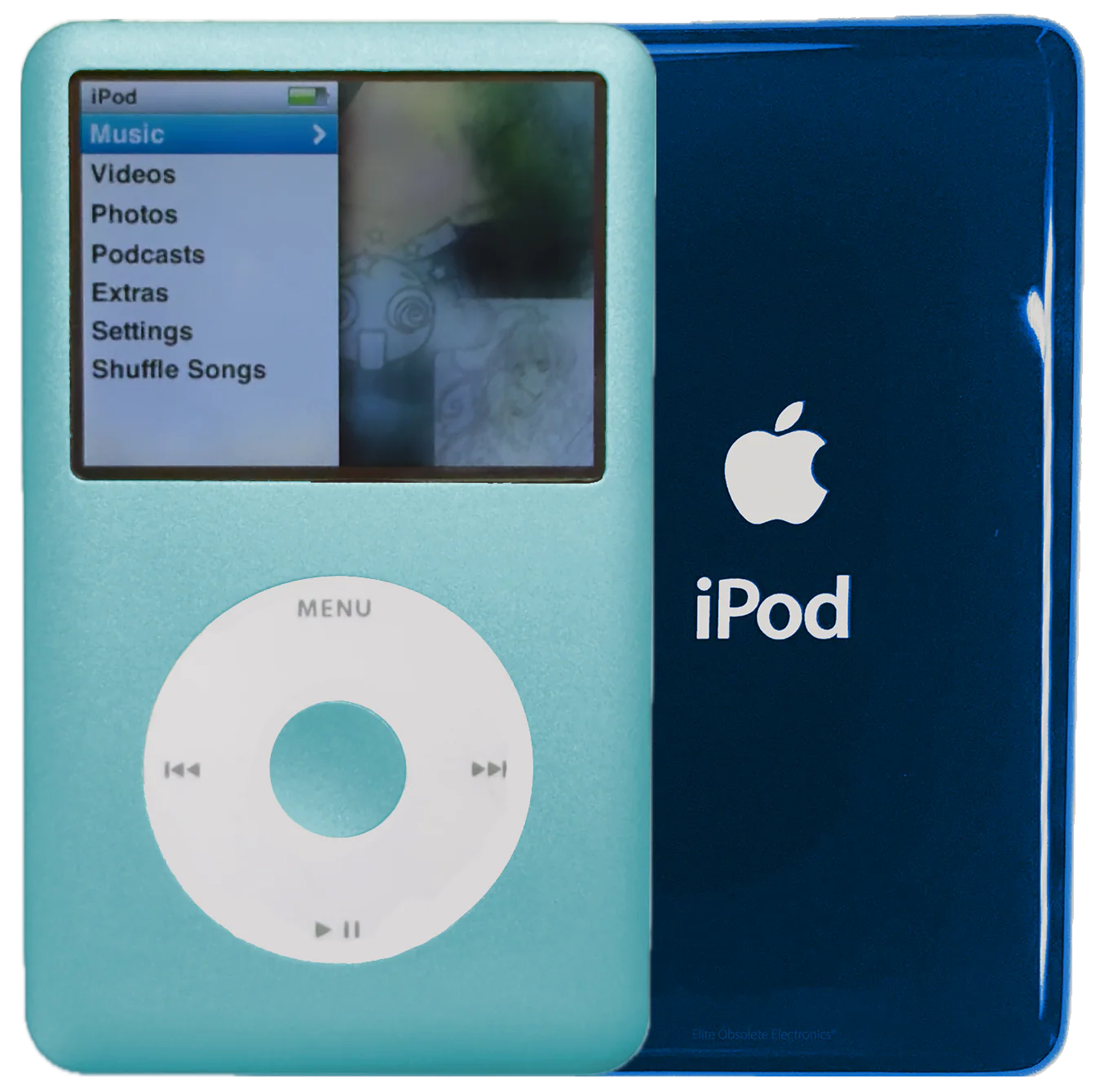 New Apple iPod Classic 6th & 7th Generation Arctic Blue / White / Arctic Blue (Aqua)