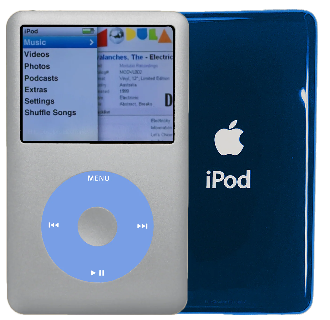 New Apple iPod Classic 6th & 7th Generation Silver / Light Blue / Silver (Aqua)