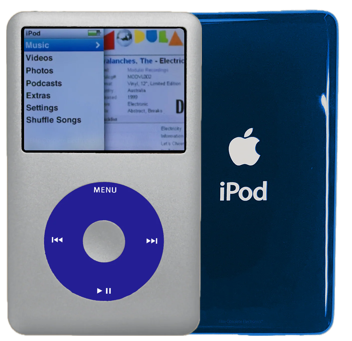 New Apple iPod Classic 6th & 7th Generation Silver Metal / Blue / Silver Metal (Aqua)