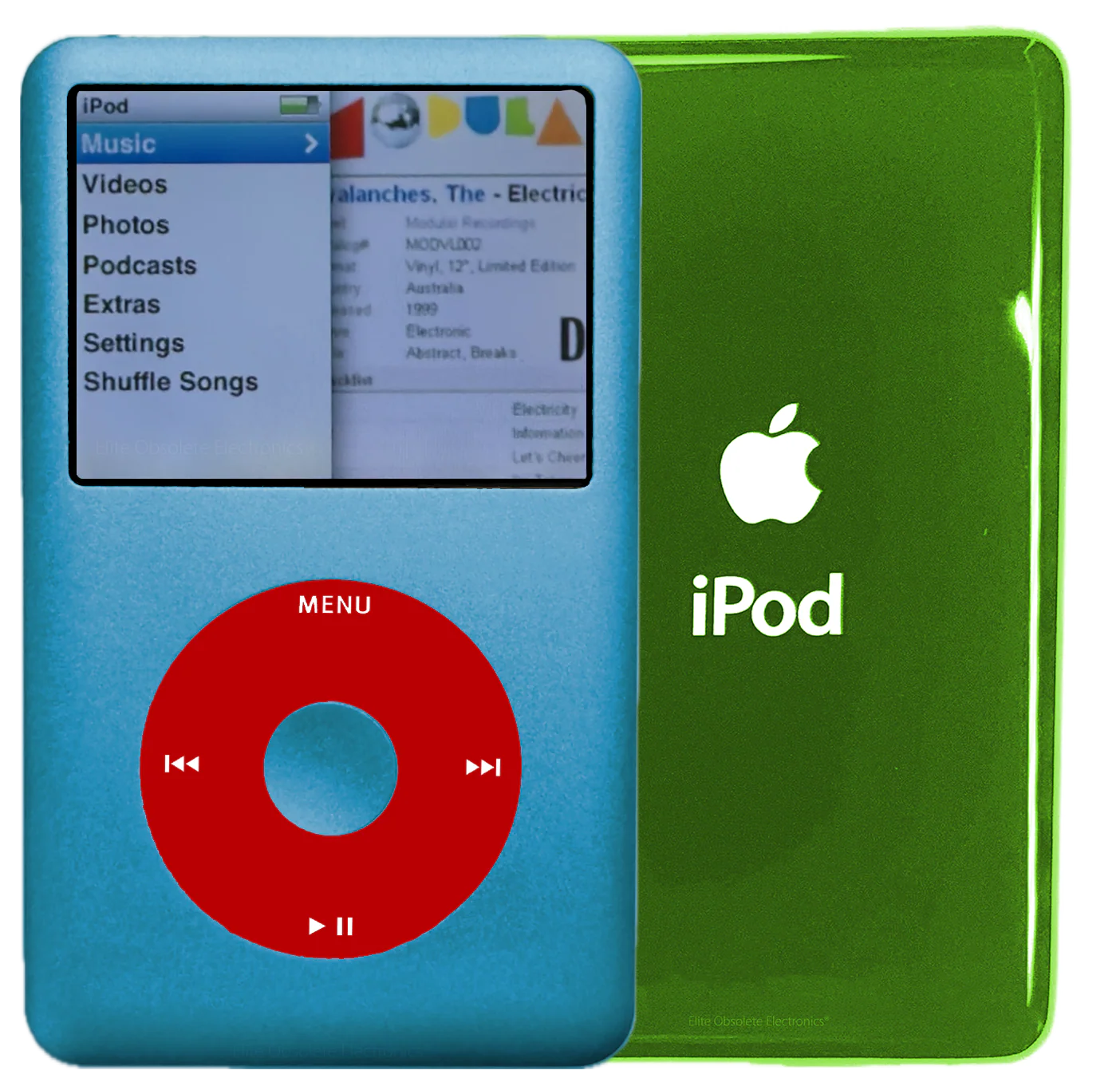 New Apple iPod Classic 6th & 7th Generation Sky Blue / Red / Sky Blue (Toxic Green)