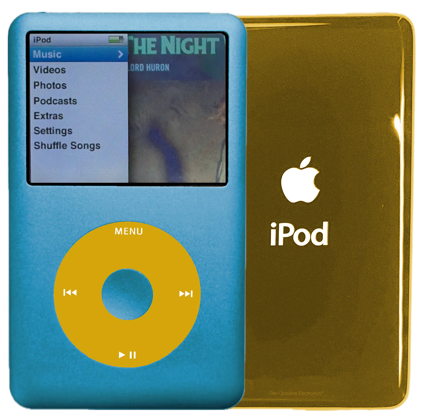 New Apple iPod Classic 6th & 7th Generation Sky Blue / Yellow / Sky Blue (Gold)