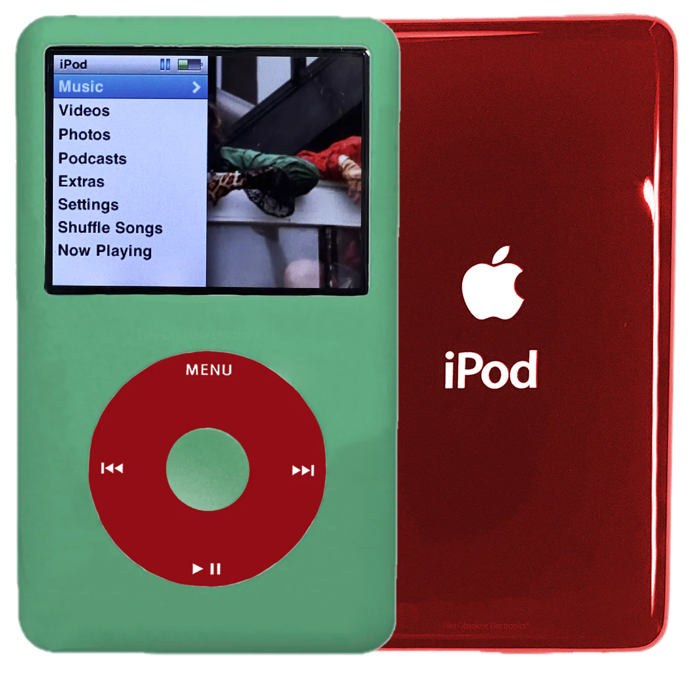 New Apple iPod Classic 6th & 7th Generation Teal Green Metal / Red / Teal Green Metal (Sangria Red)