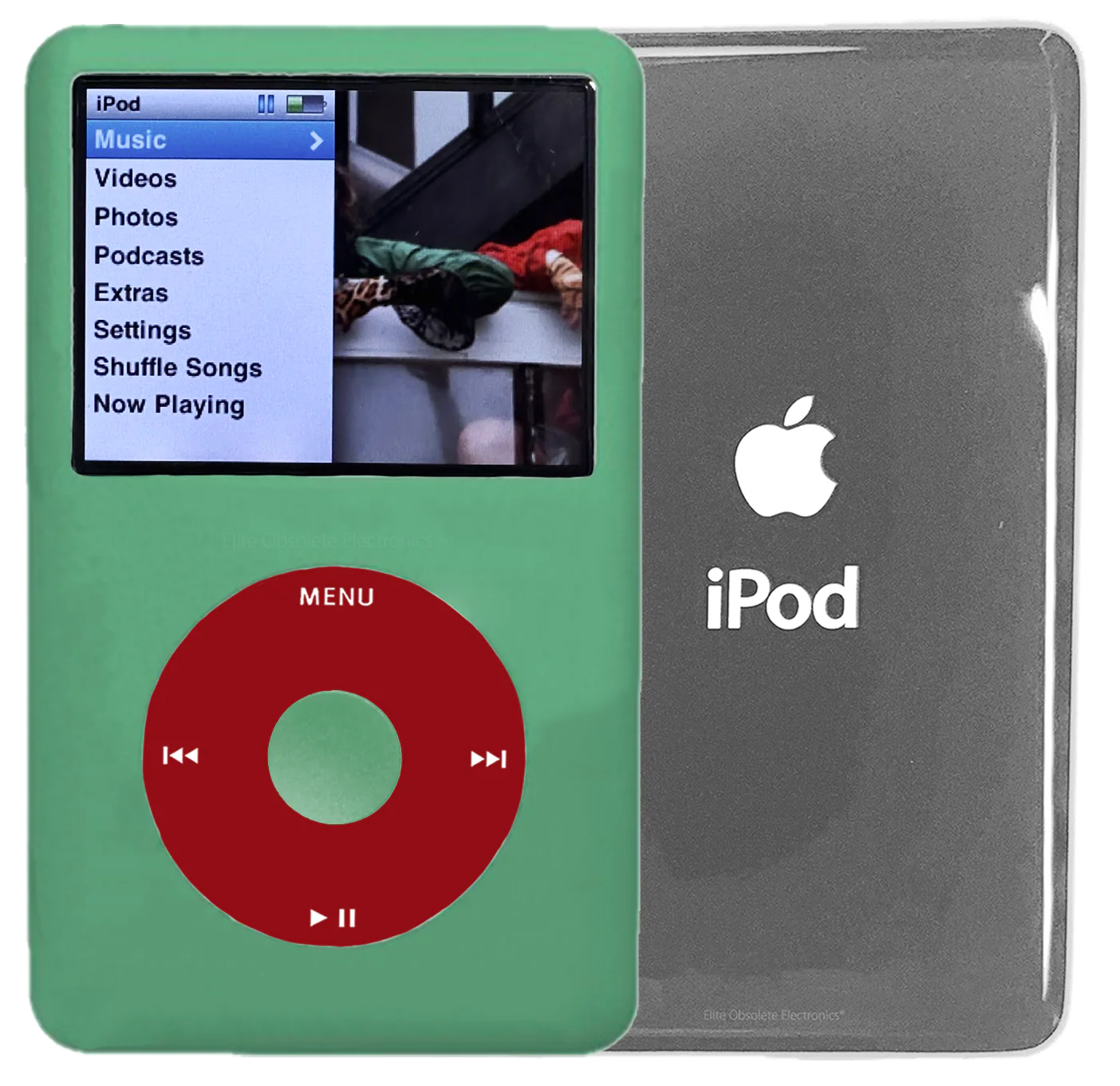 New Apple iPod Classic 6th & 7th Generation Teal Green Metal / Red / Teal Green Metal (Silver)