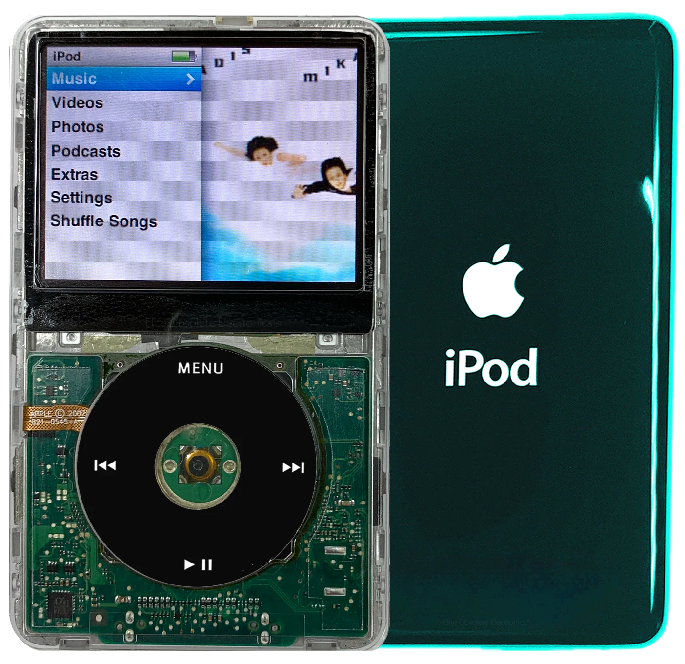 New Apple iPod Classic 6th & 7th Generation Transparent / Black / Transparent (Pine Green)