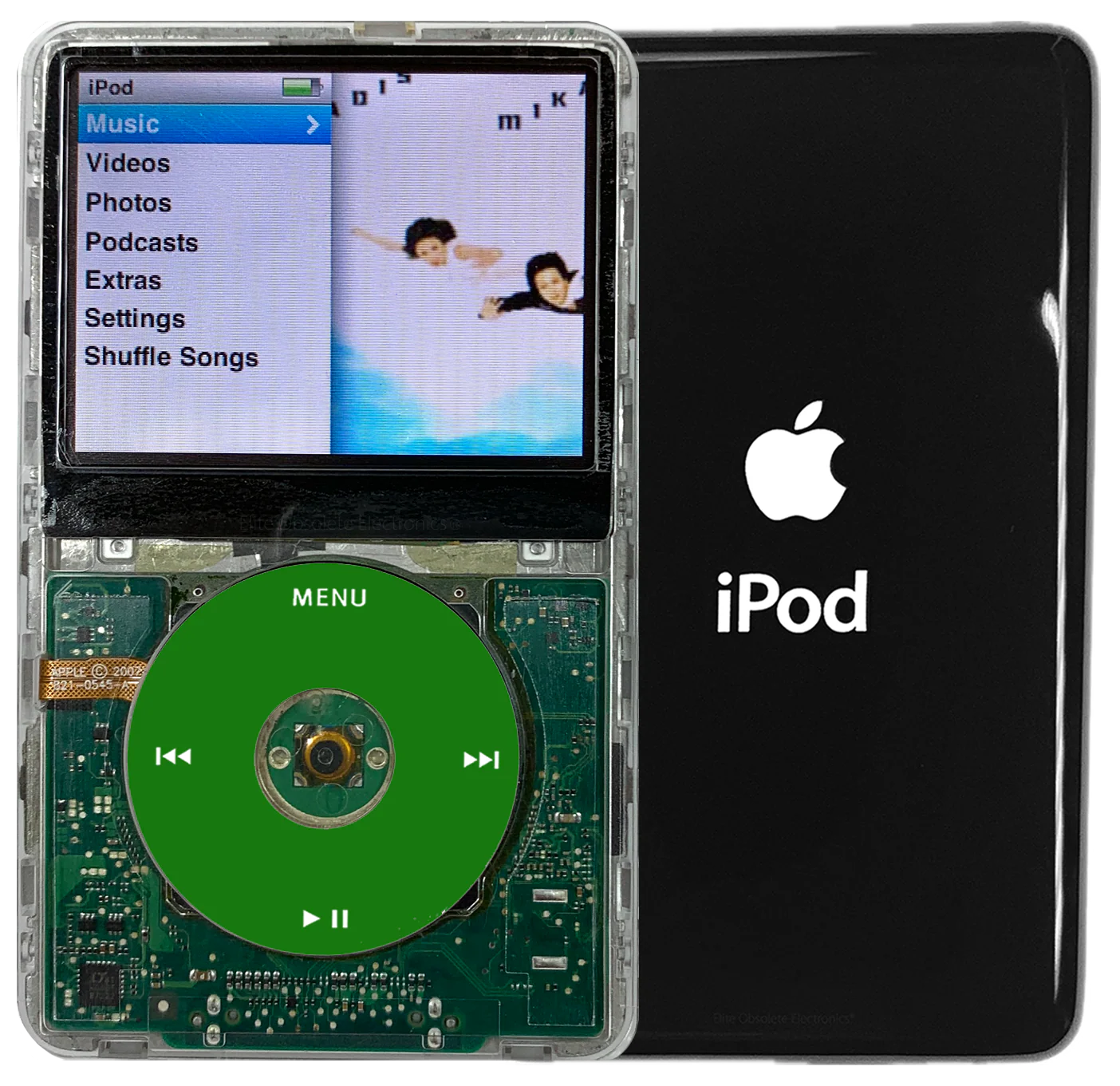 New Apple iPod Classic 6th & 7th Generation Transparent / Green / Transparent (Black)