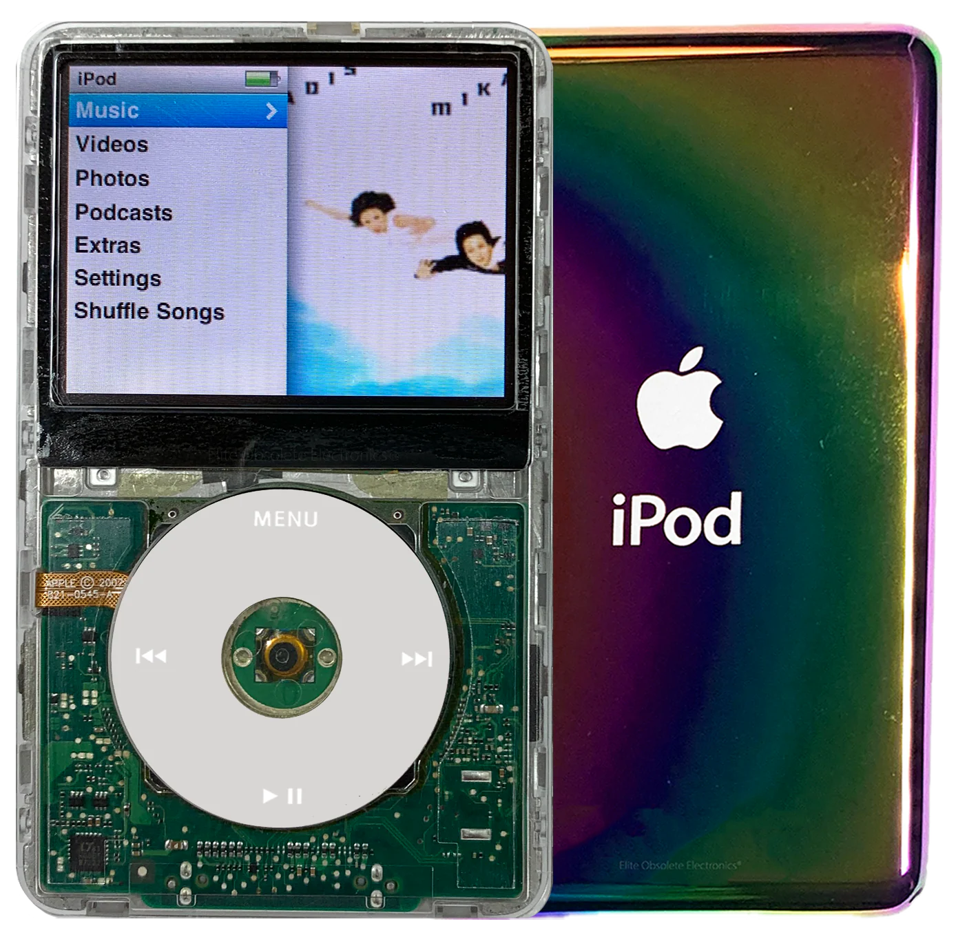 New Apple iPod Classic 6th & 7th Generation Transparent / Grey / Transparent (Rainbow)