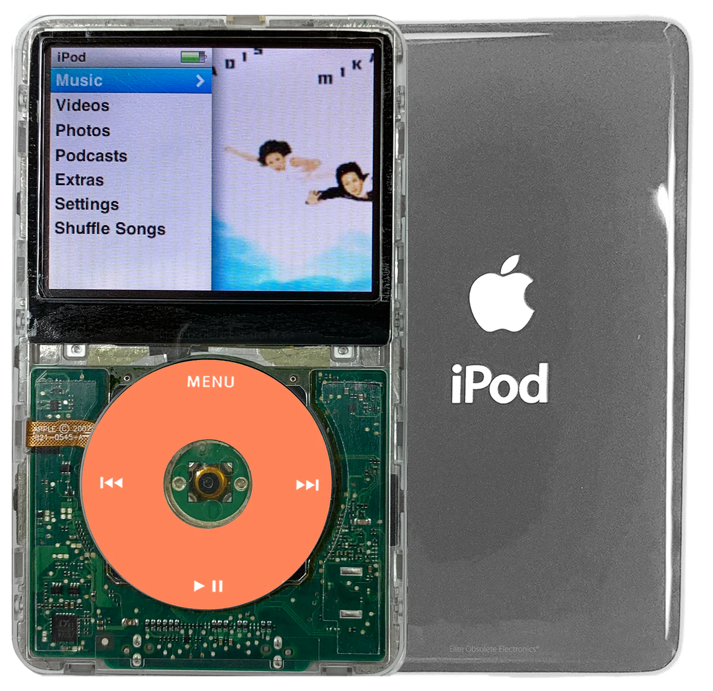 New Apple iPod Classic 6th & 7th Generation Transparent / Orange / Transparent (Silver)