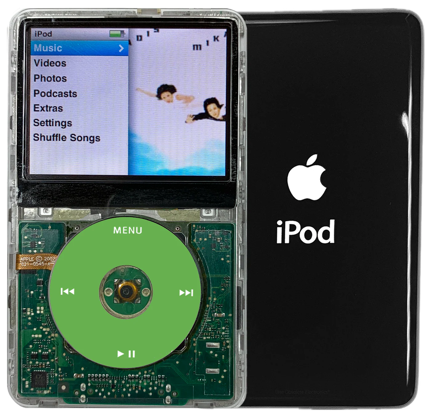 New Apple iPod Classic 6th & 7th Generation Transparent / Light Green / Transparent (Black)