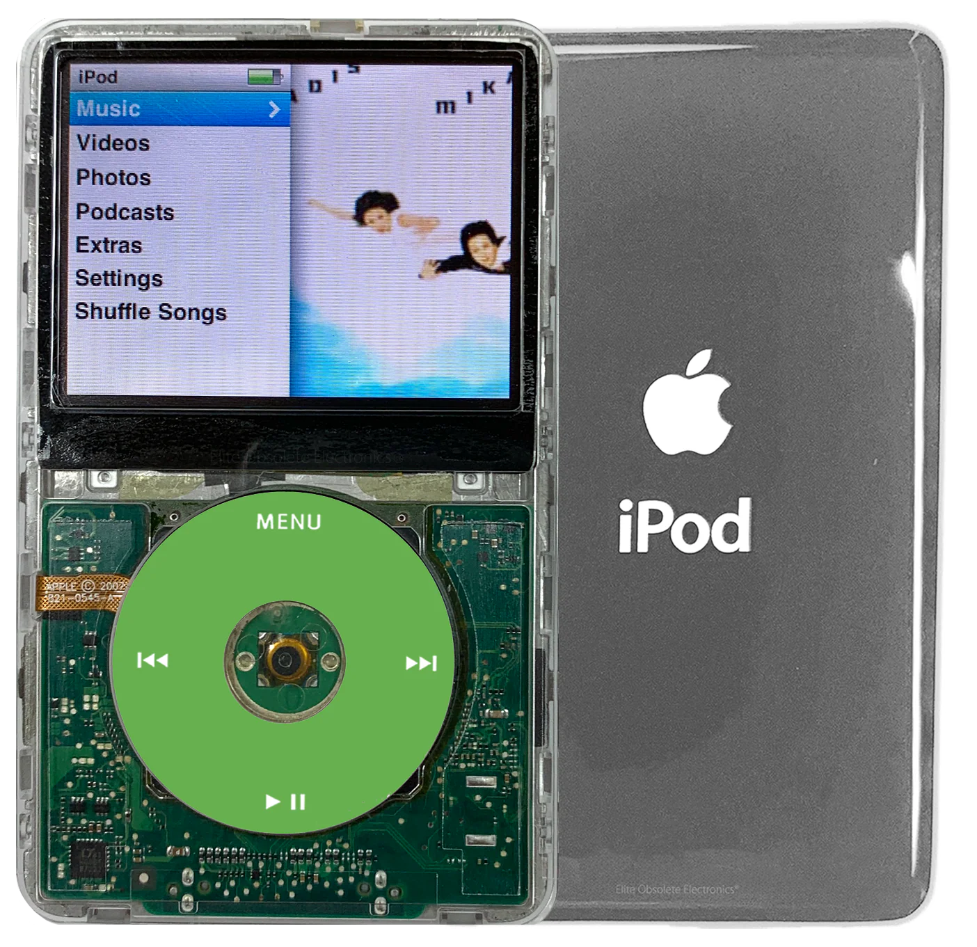 New Apple iPod Classic 6th & 7th Generation Transparent / Light Green / Transparent (Silver)