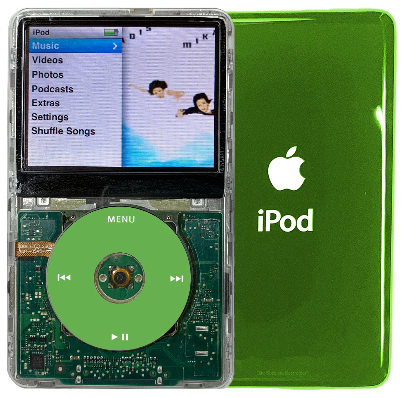 New Apple iPod Classic 6th & 7th Generation Transparent / Light Green / Transparent (Toxic Green)