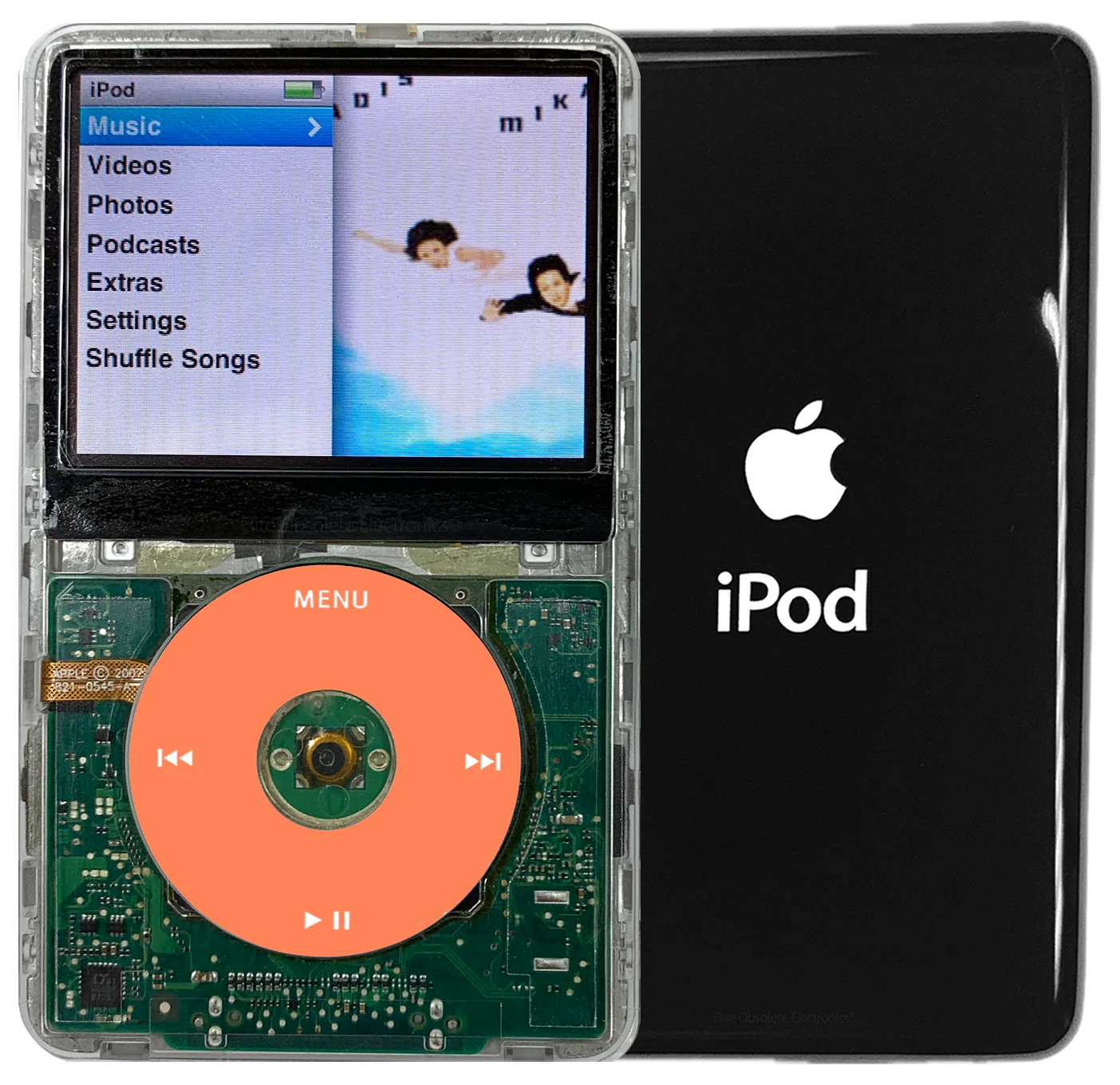 New Apple iPod Classic 6th & 7th Generation Transparent / Orange / Transparent (Black)