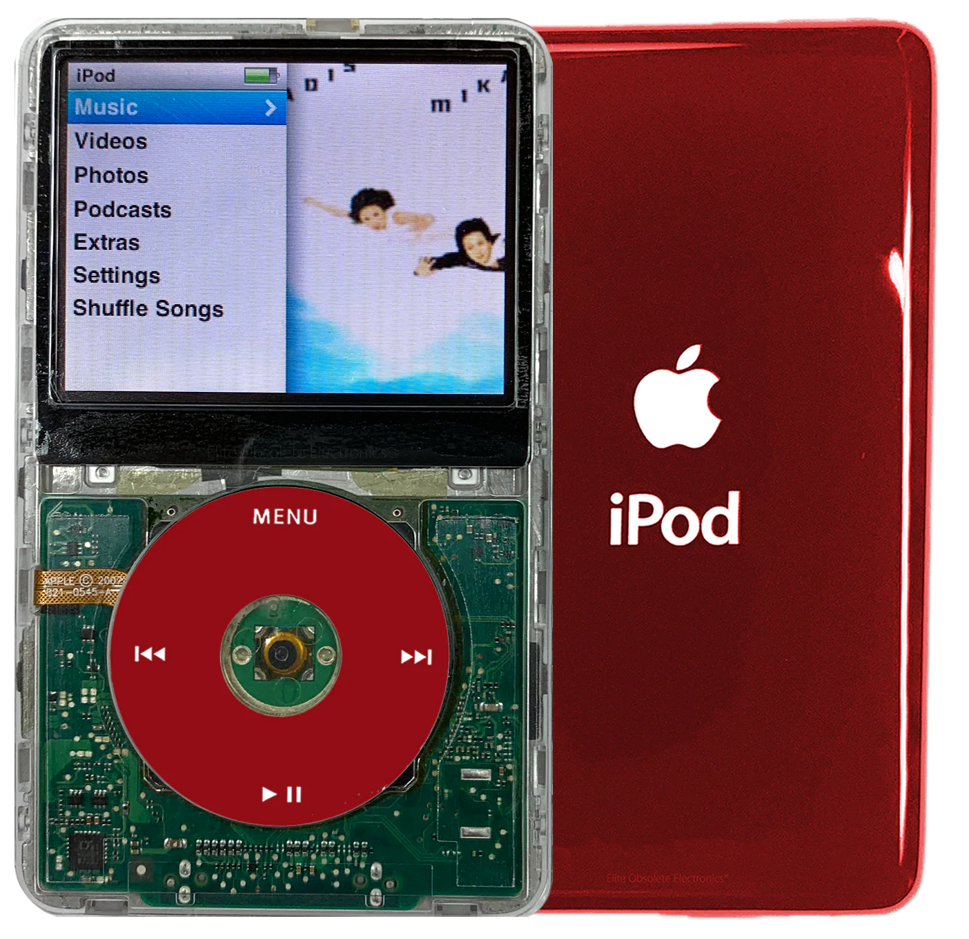 New Apple iPod Classic 6th & 7th Generation Transparent / Red / Transparent (Sangria Red)