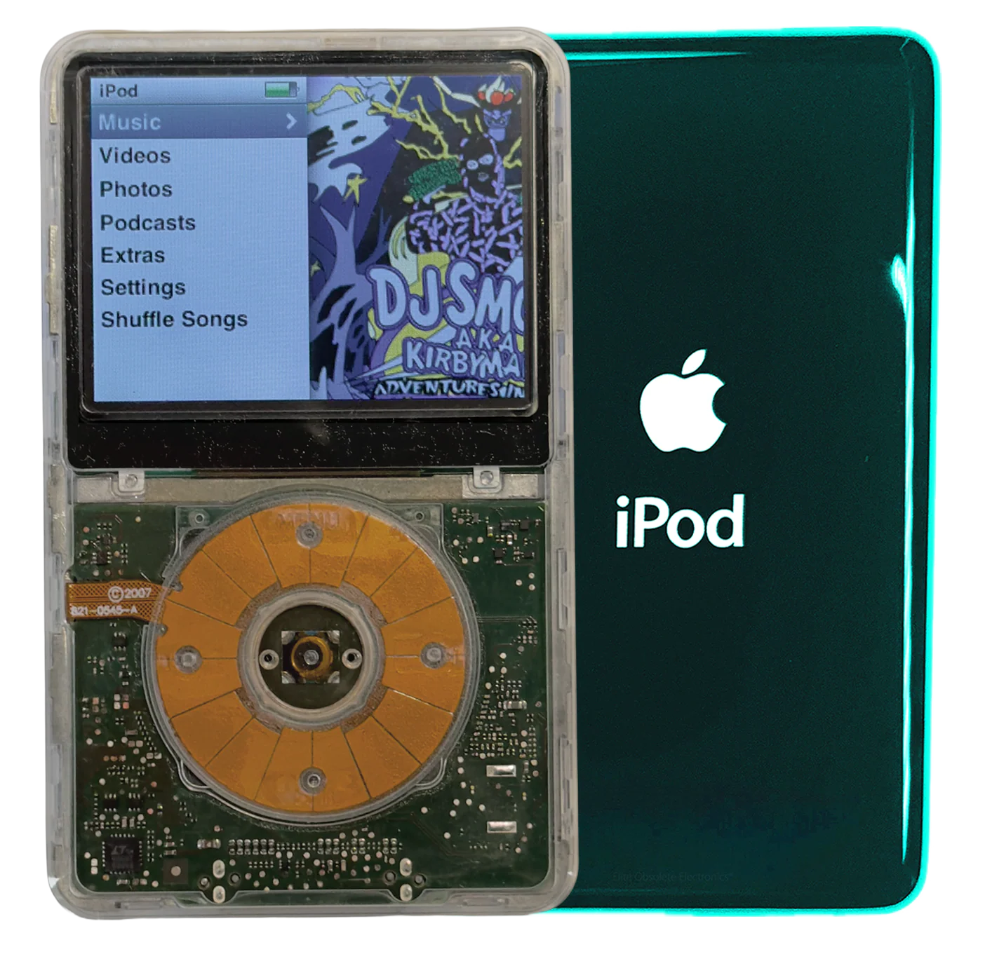 New Apple iPod Classic 6th & 7th Generation Crystal Clear Transparent (Pine Green)