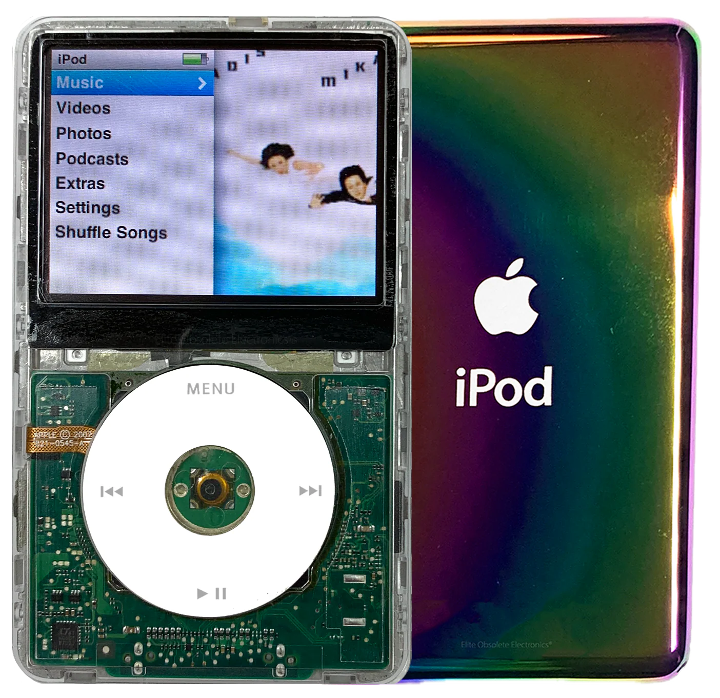 New Apple iPod Classic 6th & 7th Generation Transparent / White / Transparent (Rainbow)