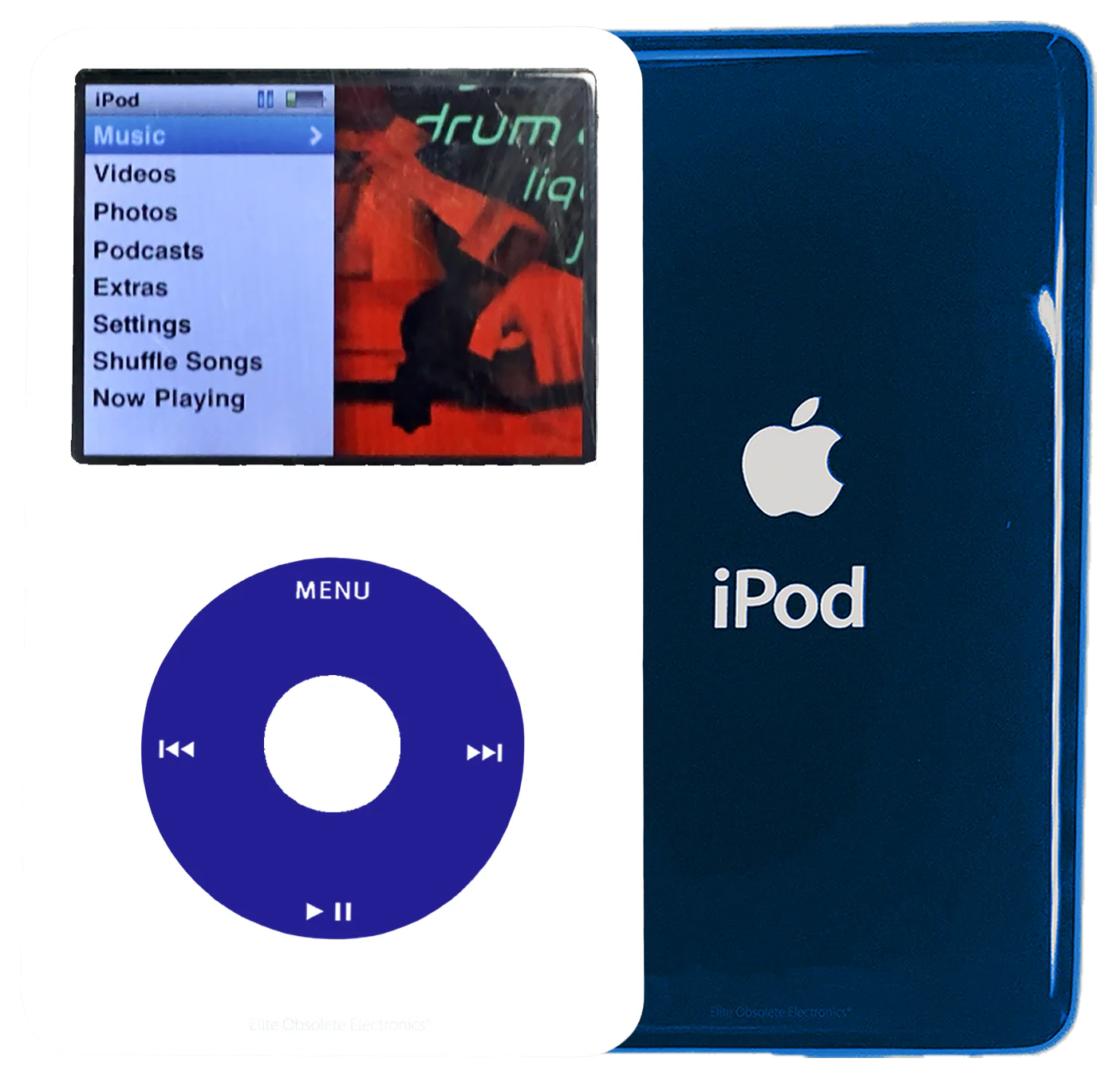 New Apple iPod Classic 6th & 7th Generation White Plastic / Blue / White Plastic (Aqua)